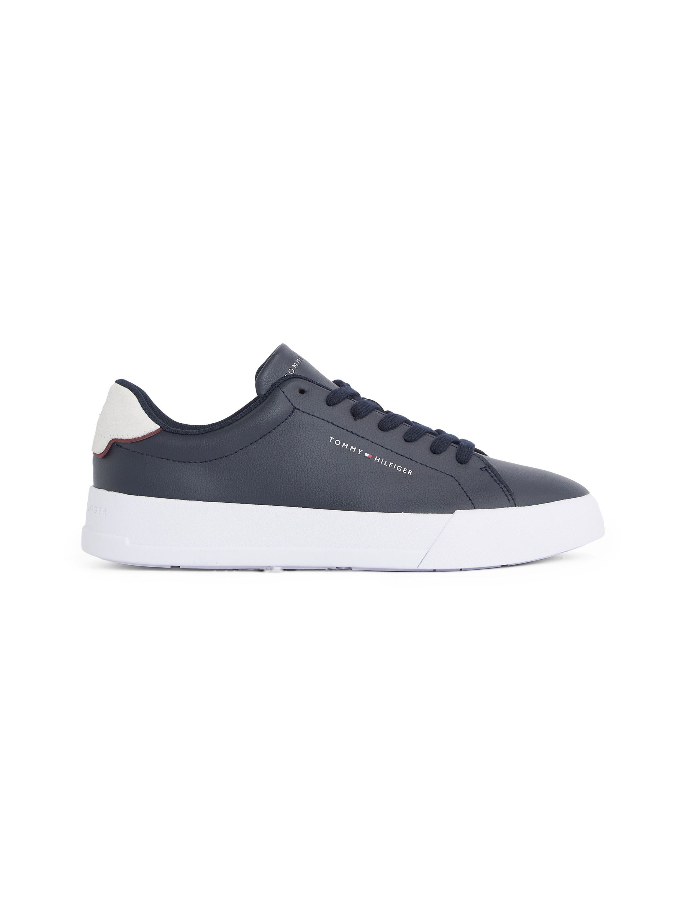 Tommy Hilfiger Plateausneaker »TH COURT LTH DETAIL ESS«, Freizeitschuh, Halbschuh, Schnürschuh mit seitlichem Logoschriftzug