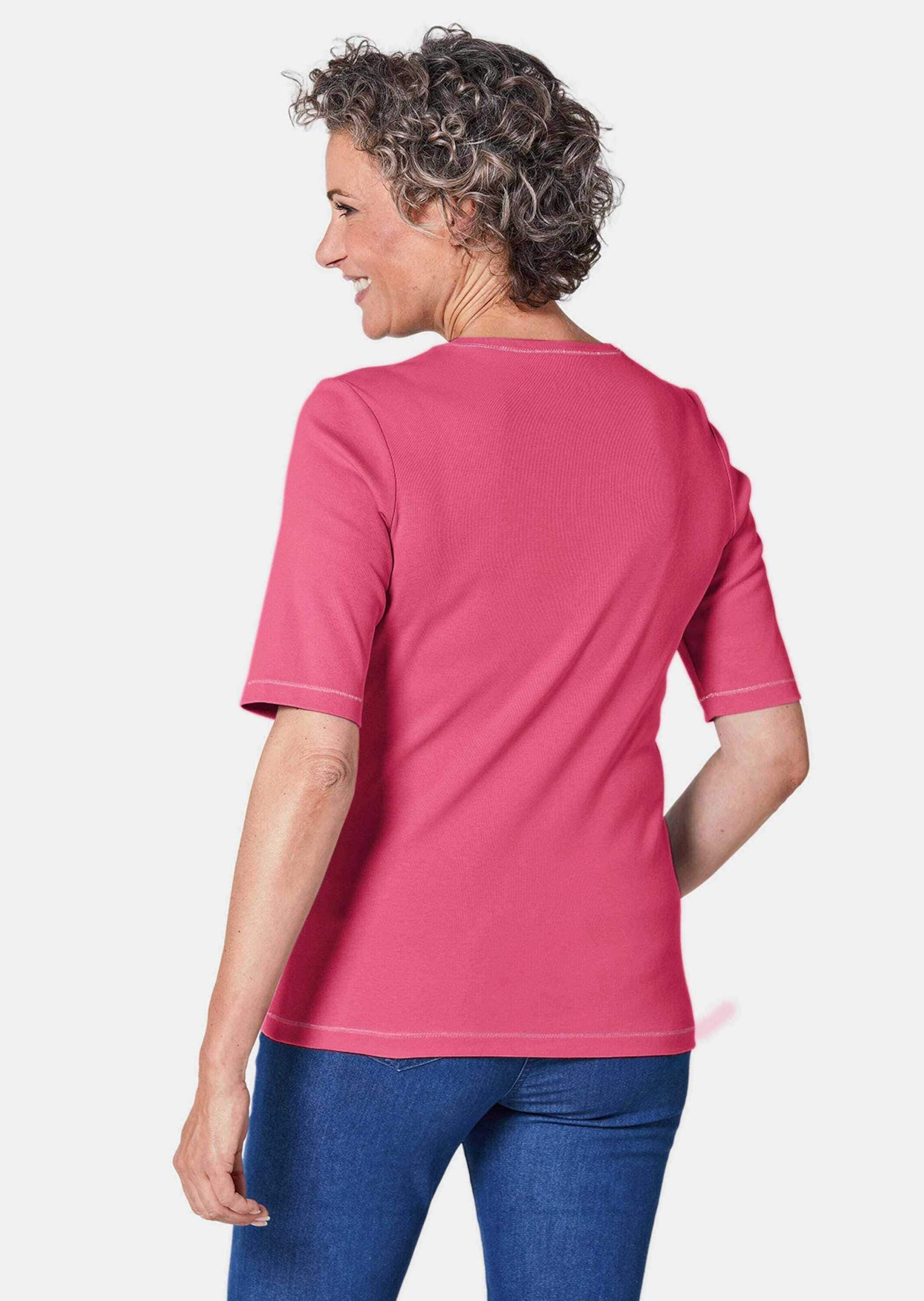 GOLDNER Kurzarmshirt »Basic T-Shirt aus reiner Baumwolle«