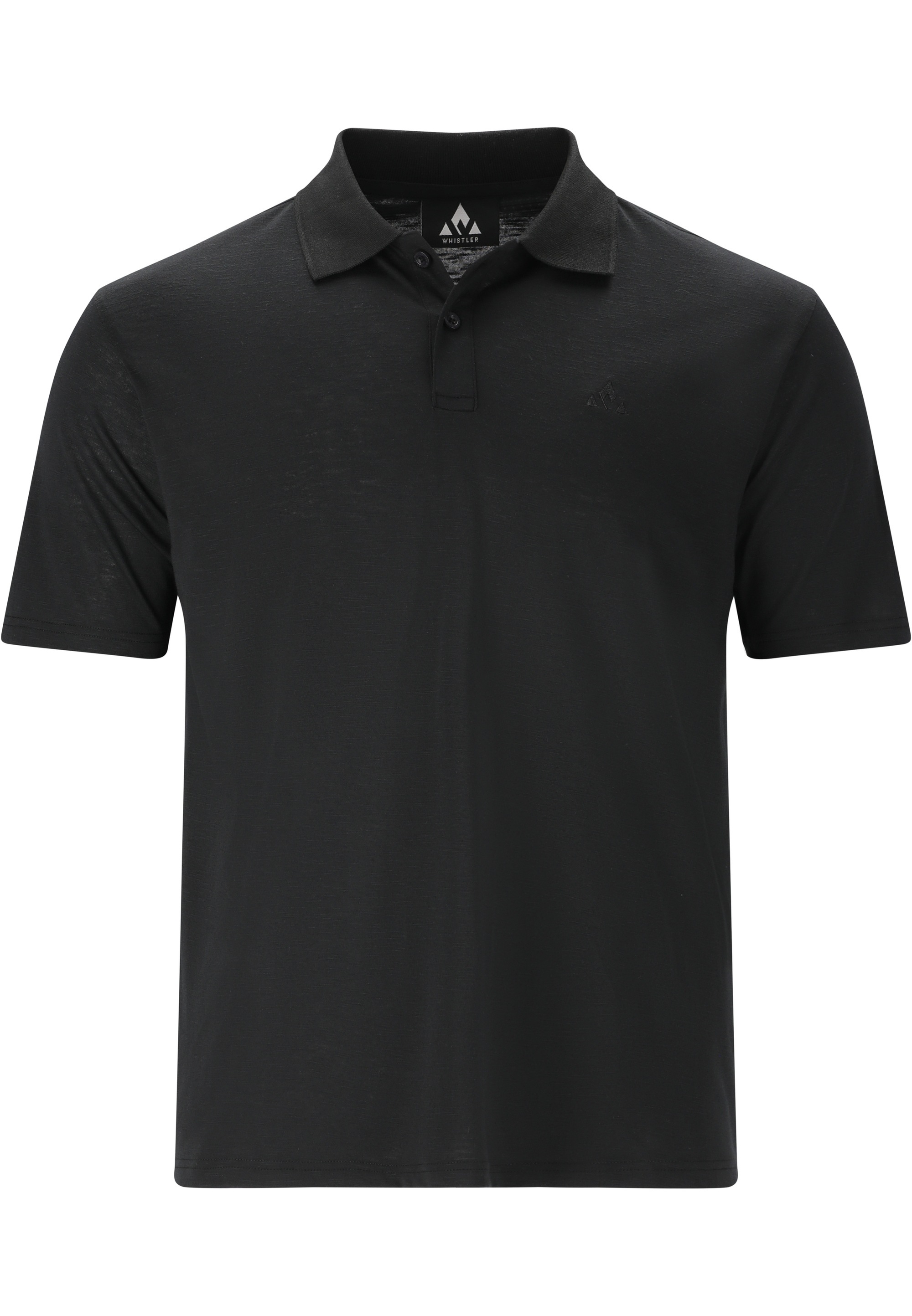 Langarm-Poloshirt WHISTLER "Vale", Herren, Gr. XXL, grau (schwarz, anthrazit), 97% Polyester, 3% Elasthan, unifarben, normal, ohne Ausschnitt, Shirts, Aus leichtgewichtigem Material 2