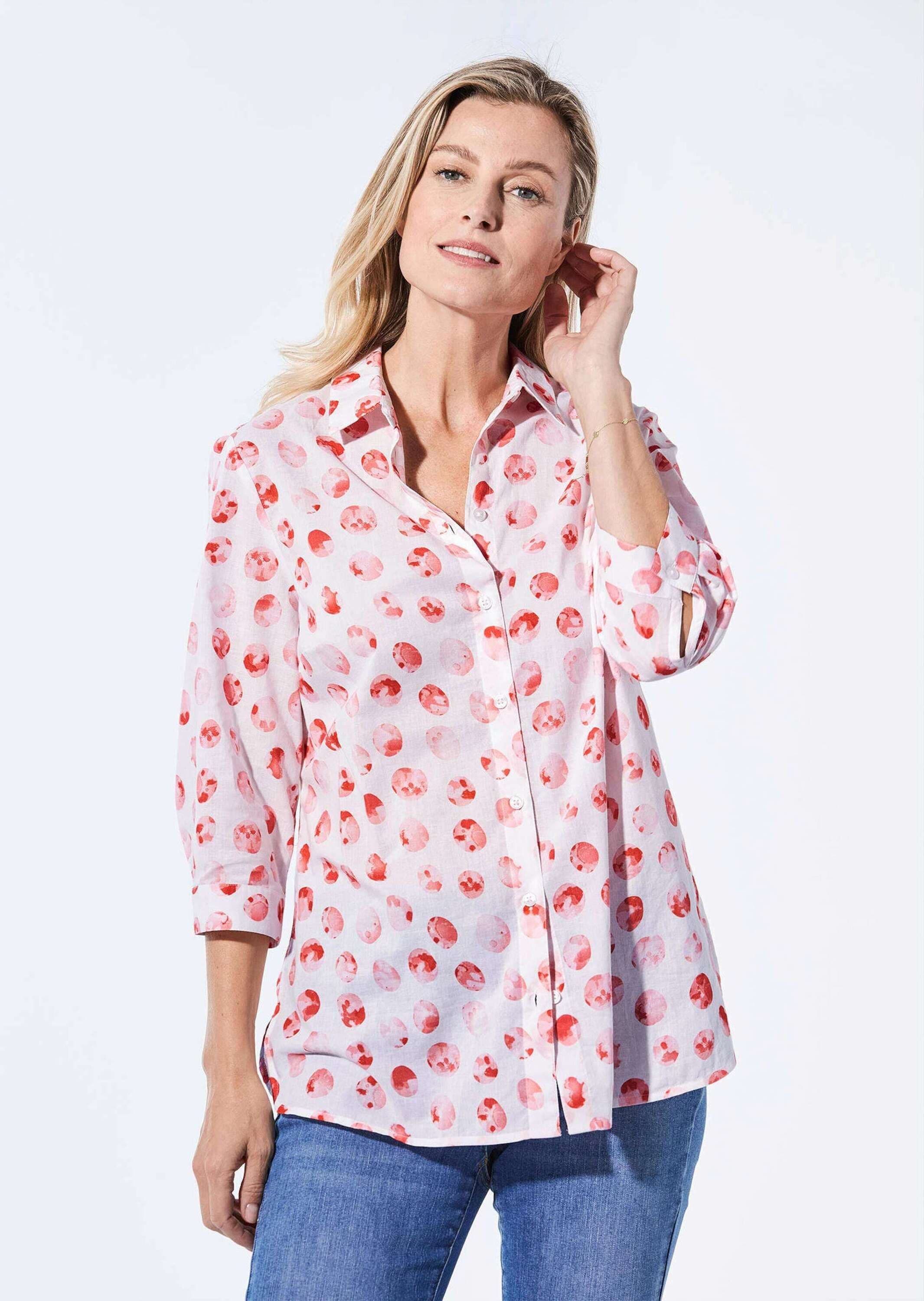 GOLDNER Klassische Bluse »Bluse Bluse mit Hemdkragen«