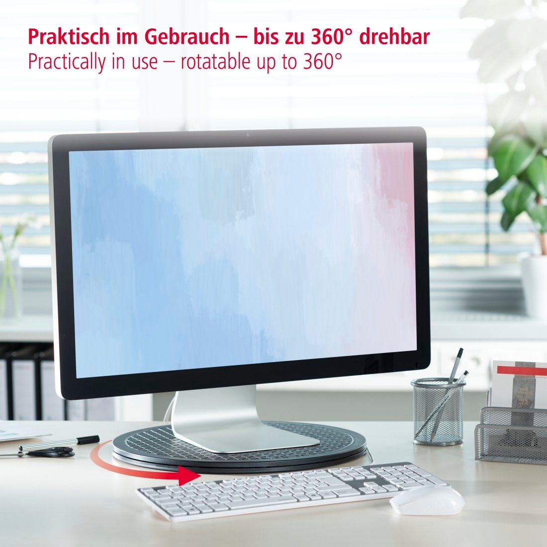 Hama Halterung »Universal-Drehteller, XL, 40 cm Durchmesser, Schwarz« 1 Stk. tlg. 360 ° drehbar, rutschfest, Gummifüße, Tragkraft bis 100 kg