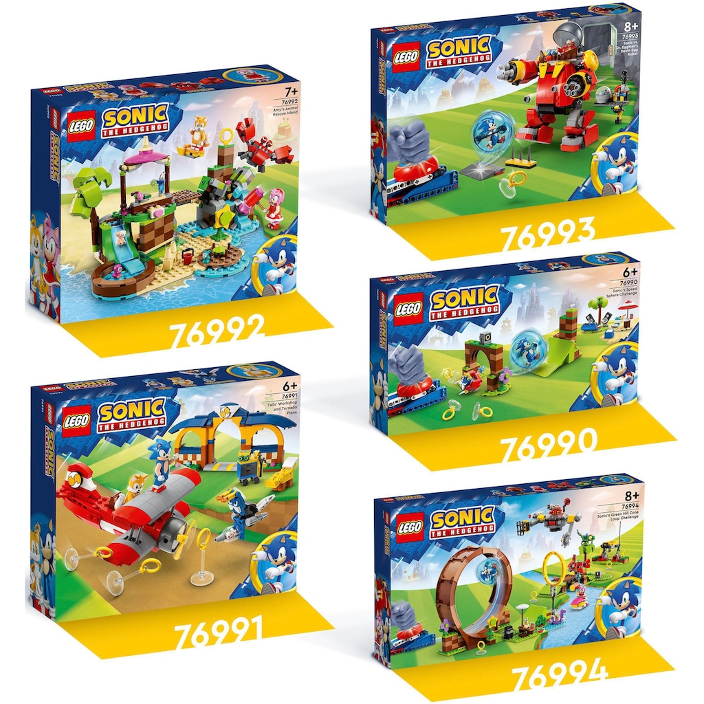 LEGO® Konstruktionsspielsteine »Amys Tierrettungsinsel (76992), LEGO® Sonic«, (388 St.)