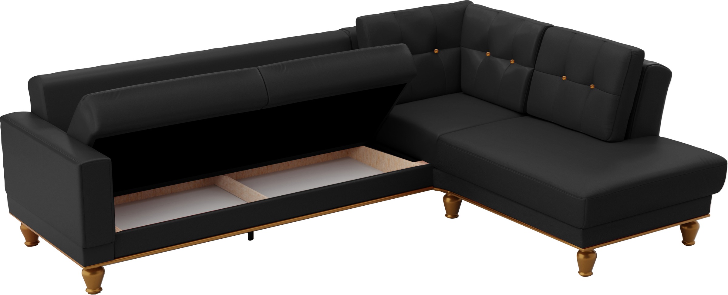 sit&more Ecksofa »Orient 5 L-Form«, mit Strass-Stein, wahlweise mit Bettfunktion und Bettkasten
