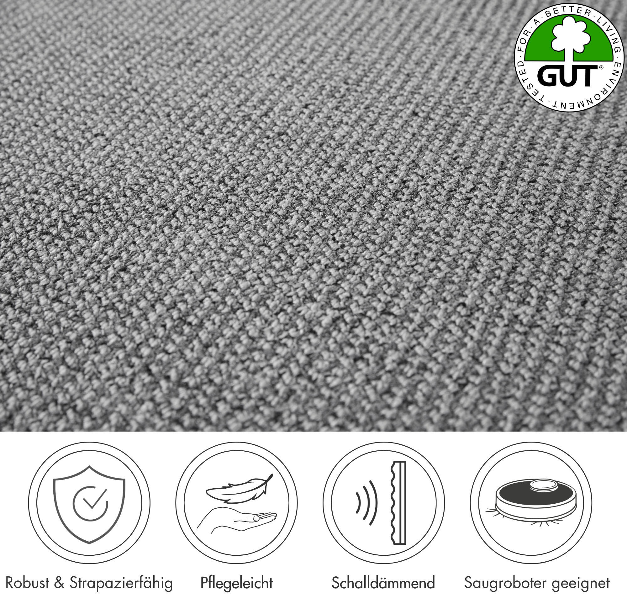 Thumbnail - Andiamo Teppichboden "Tulsa, Schlinge, Made in Belgium", rechteckig, 6 mm Höhe, meliert, Breite 400 cm oder 500 cm, stra...