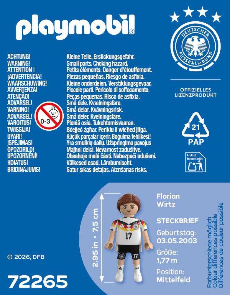 Playmobil® Konstruktions-Spielset »Florian Wirtz (72265), DFB« Made in Europe