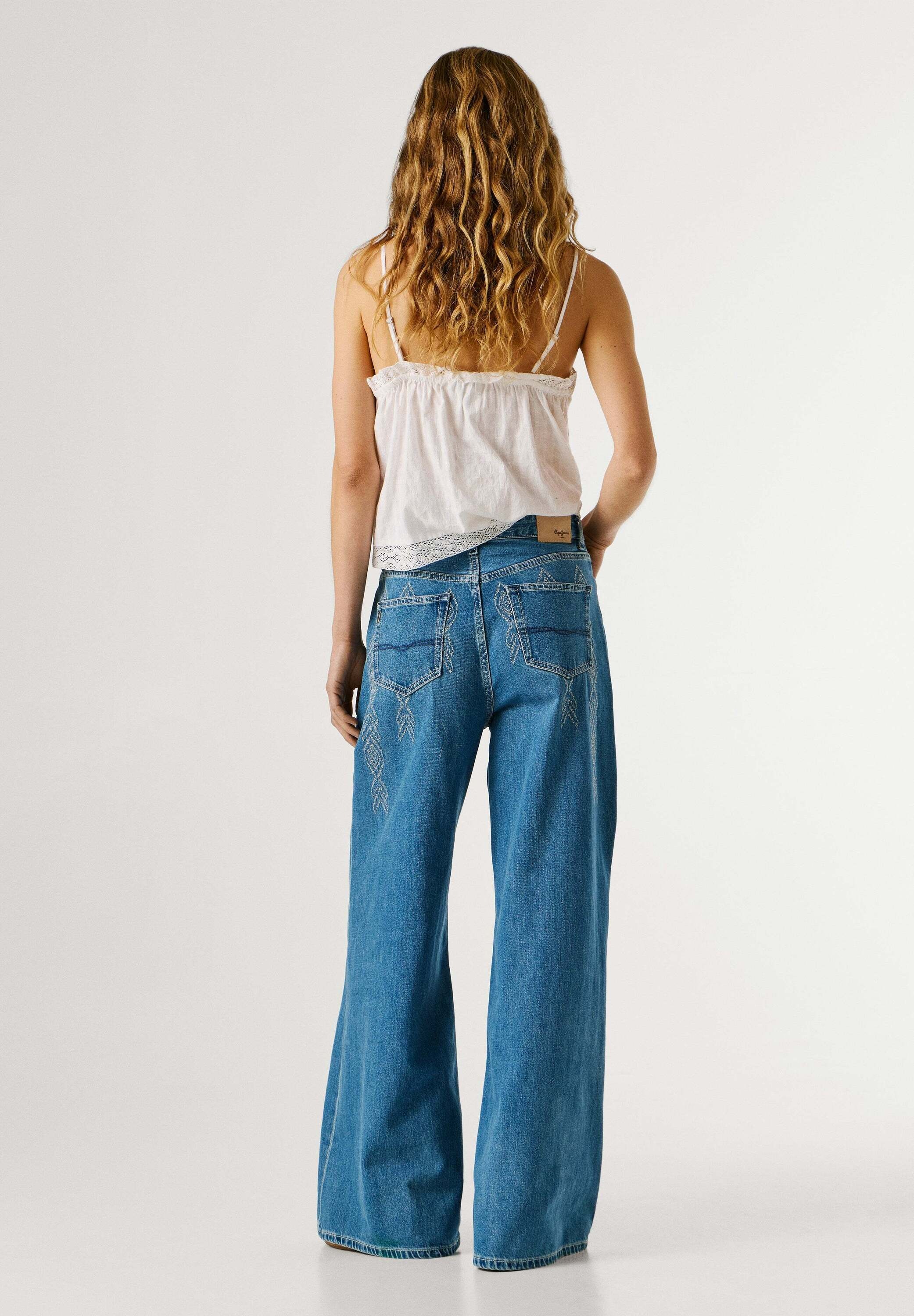 Pepe Jeans Loose-fit-Jeans »trousers WIDE LEG HW JAIMY IKAT«