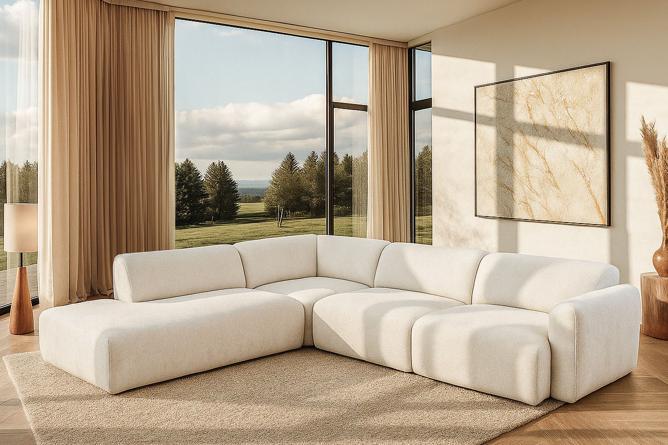 OTTO home Ecksofa "Myrland Wohnlandschaft" Breite 310 cm, L-Form, Chenille, Easy Clean Stoff, mit Kaltschaum