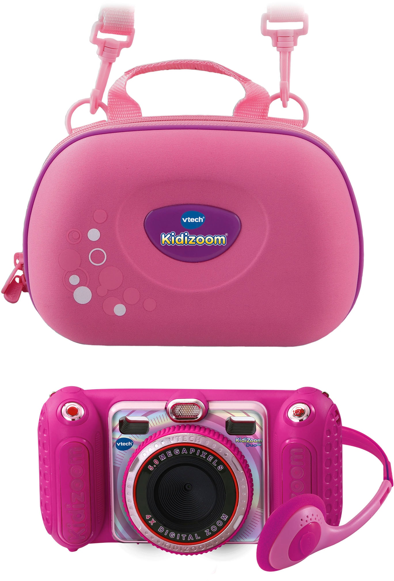| »KidiZoom Pro, Kinderkamera Tragetasche Duo inklusive BAUR Vtech® pink«,