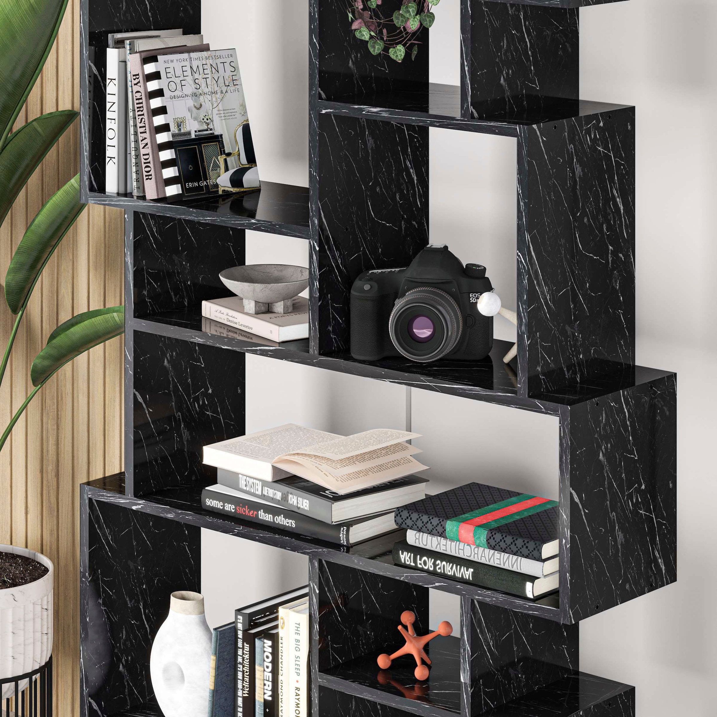 Decortie Bücherregal »Karmato Bücherregal«, (Packung), Leichte Montage, Lagerung, Platzsparend