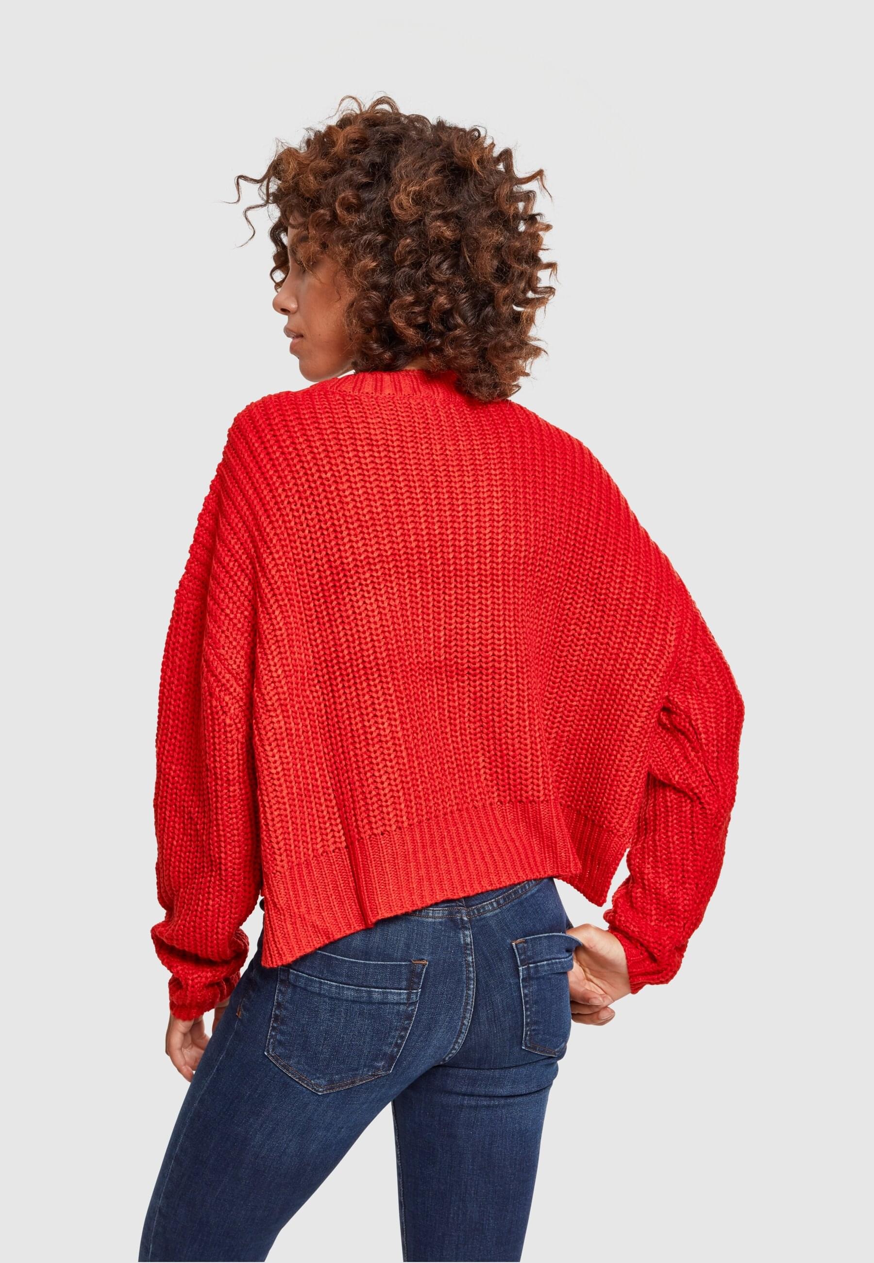 URBAN CLASSICS Rundhalspullover »Urban Classics Damen Ladies Wide Oversize Sweater«, (1 tlg.)