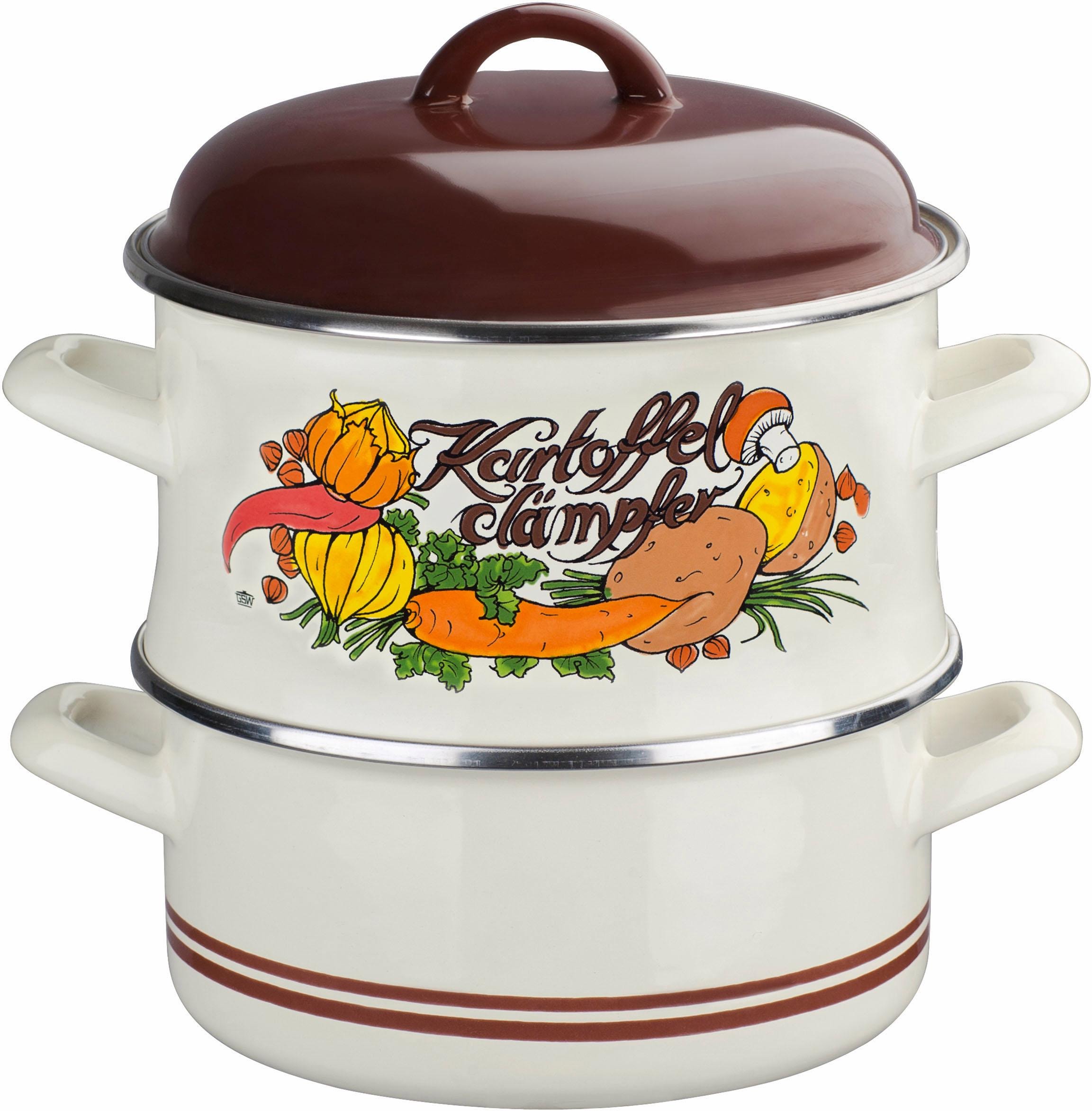 GSW Dampfgartopf 1 Stk. tlg. Stahl-Emaille günstig online kaufen