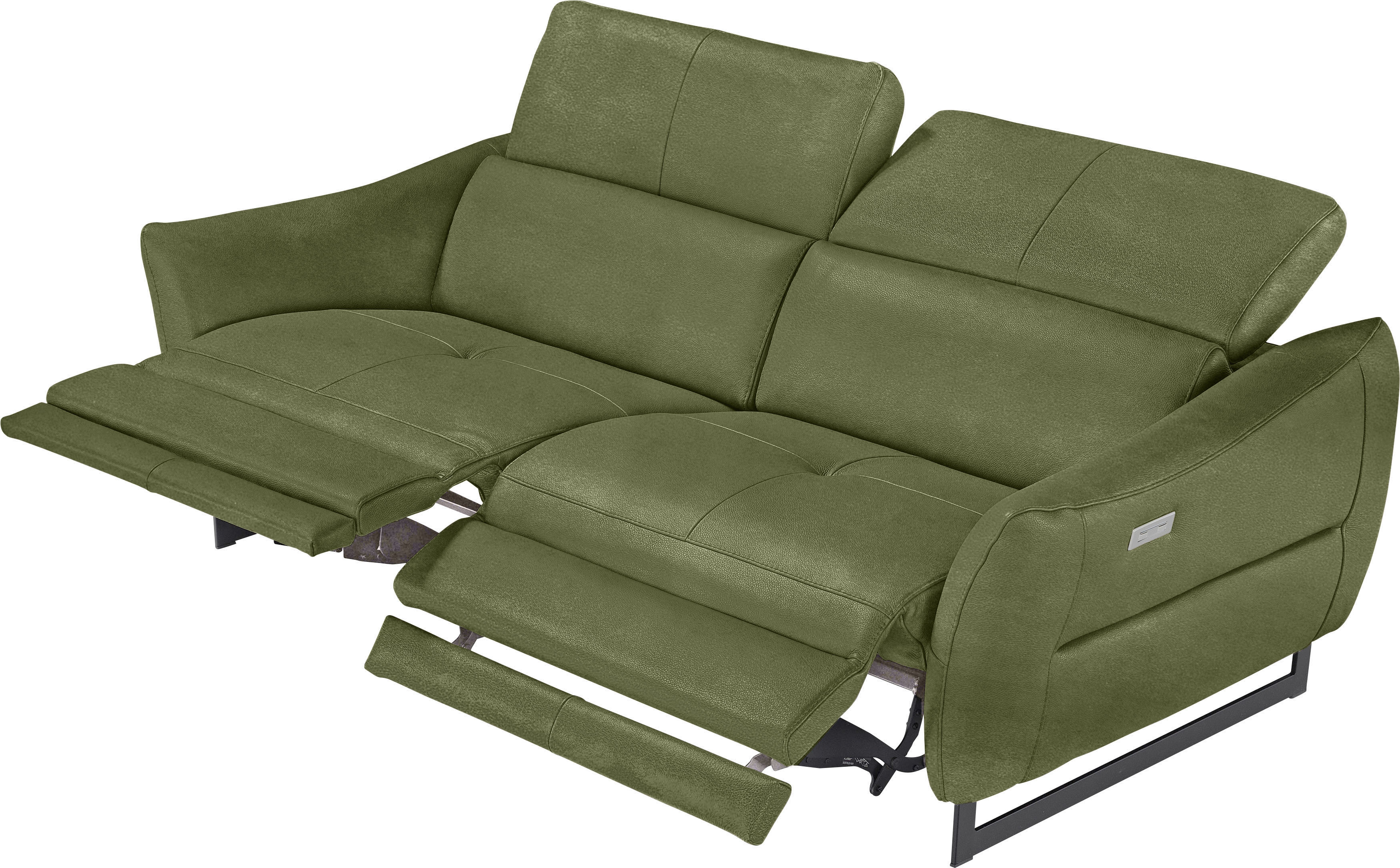 Egoitaliano 2,5-Sitzer "Dafne, elegantes Designsofa mit hohem Sitzkomfort" mit und ohne elektrischer Relaxfunktion, Kopfteile manuell verstellbar