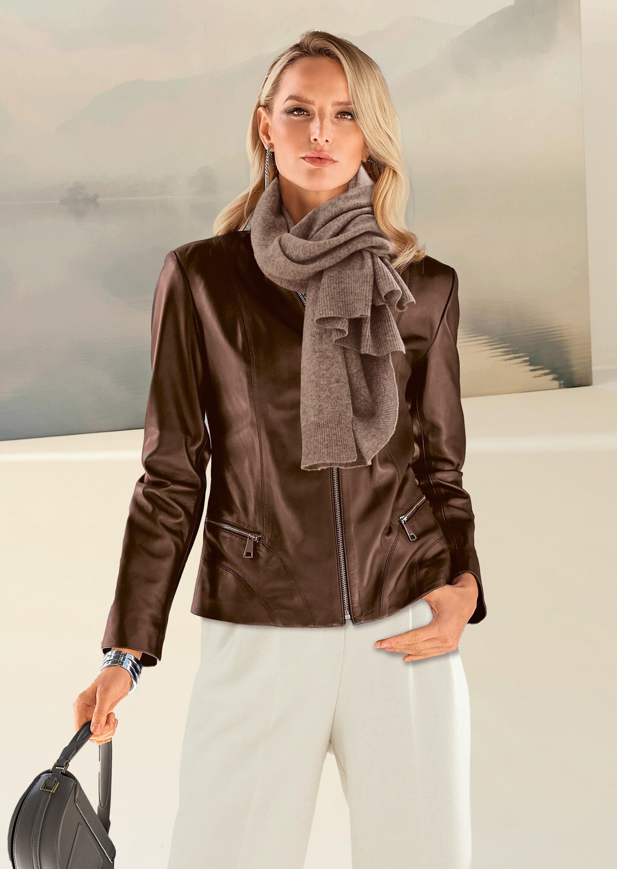 MADELEINE Lederjacke "Lederjacke Kurzjacke aus Leder mit Taschen" günstig online kaufen