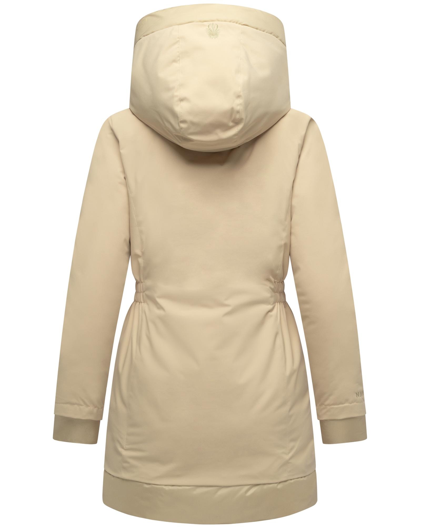 Navahoo Wintermantel »Winterprinzessin 14«, Warmer Mantel mit magnetischer Abdeckleiste