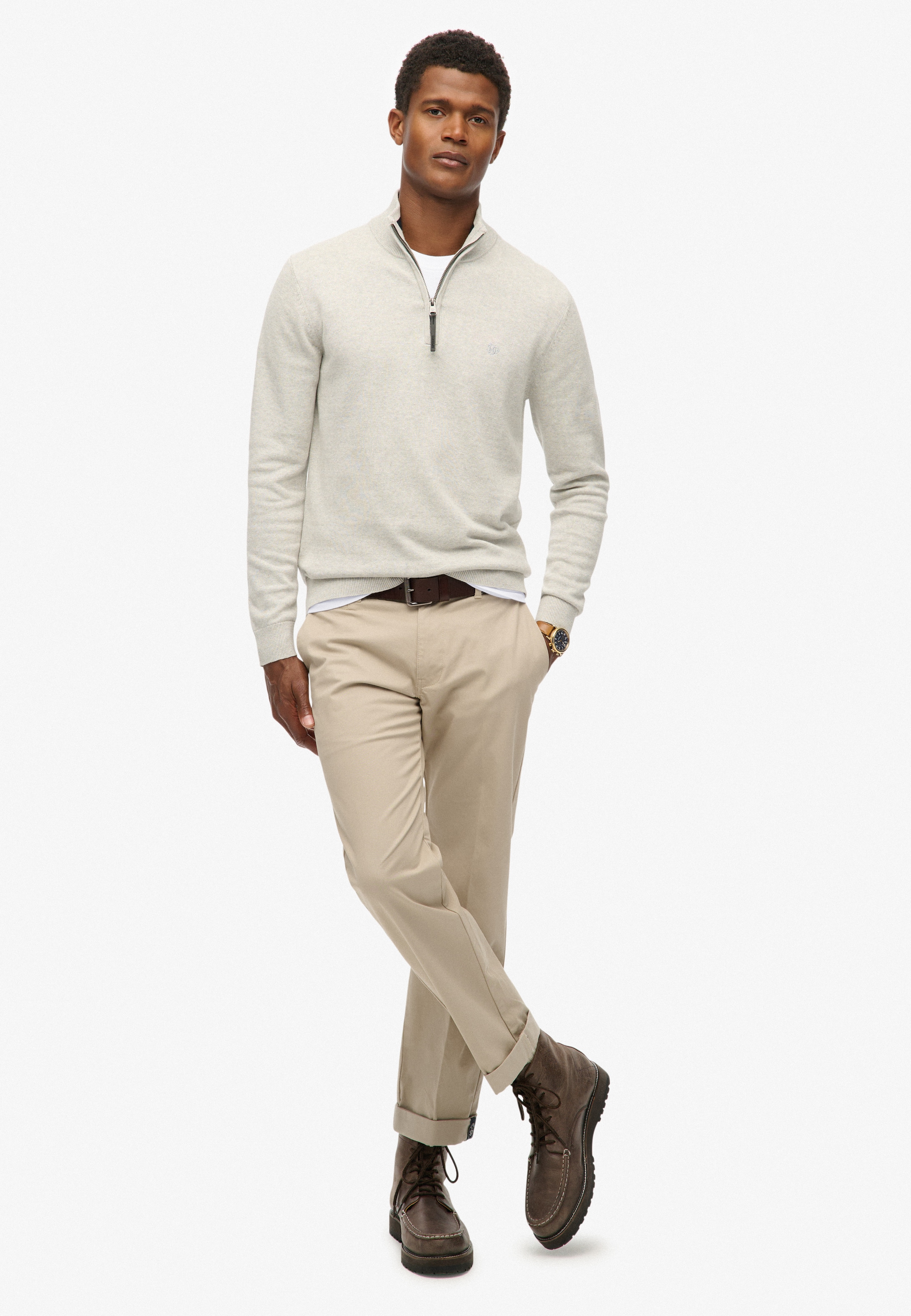 Superdry Strickpullover »ESSENTIALS COTTON HALF ZIP«