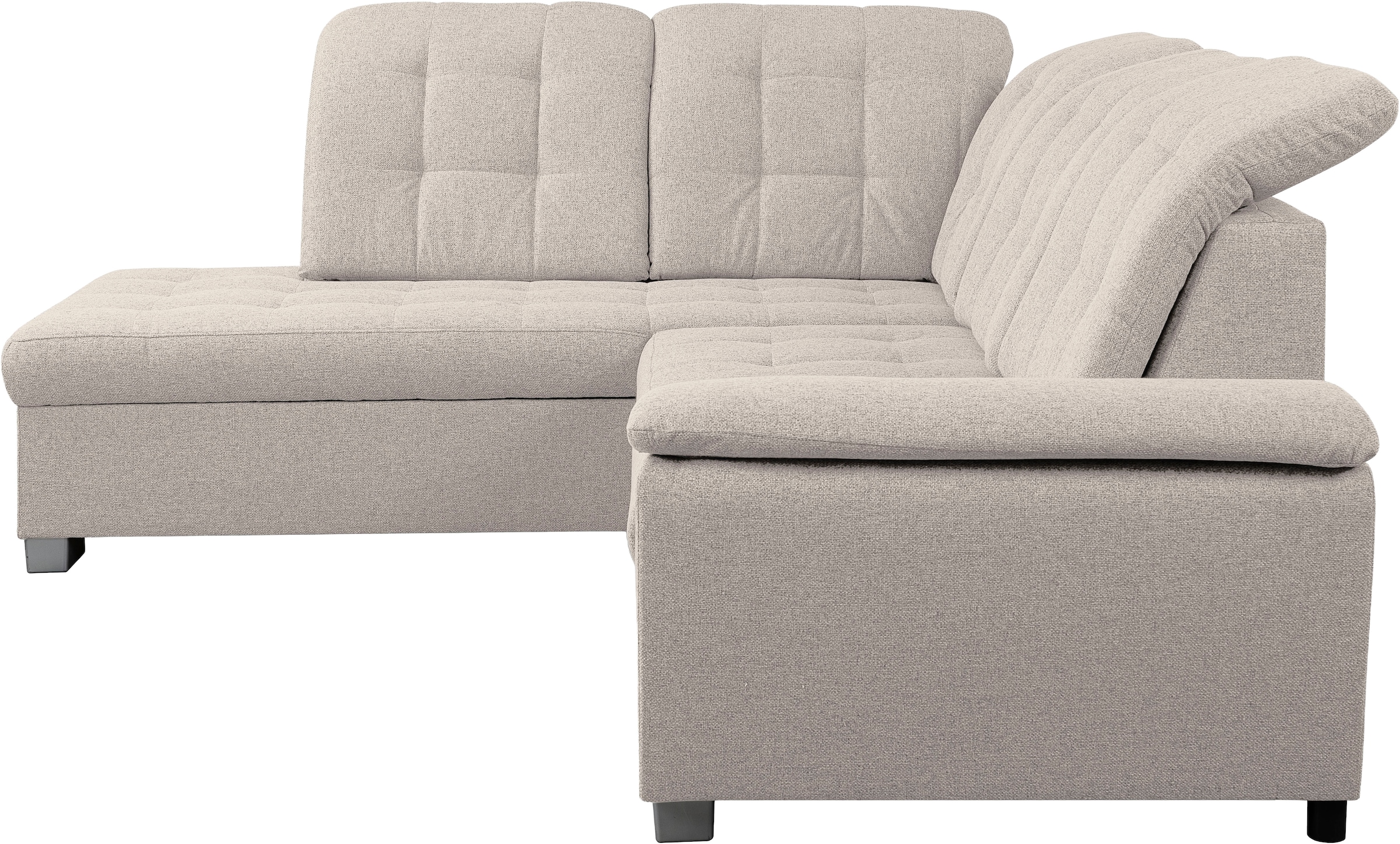 WERK2 Ecksofa »Bonny inkl. Kopfteilverstellung, Bettfunktion, Stauraum, Breite 265cm« Komfortwunder mit Schlaffunktion, verstellbarem Kopfteil & Stauraum.