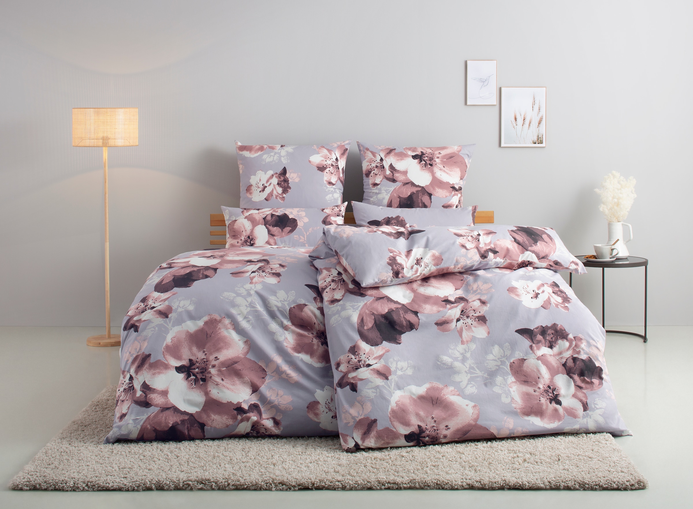OTTO home Bettwäsche "MELINA" 2 Stk. tlg. florale Bettwäsche mit Reißversch günstig online kaufen