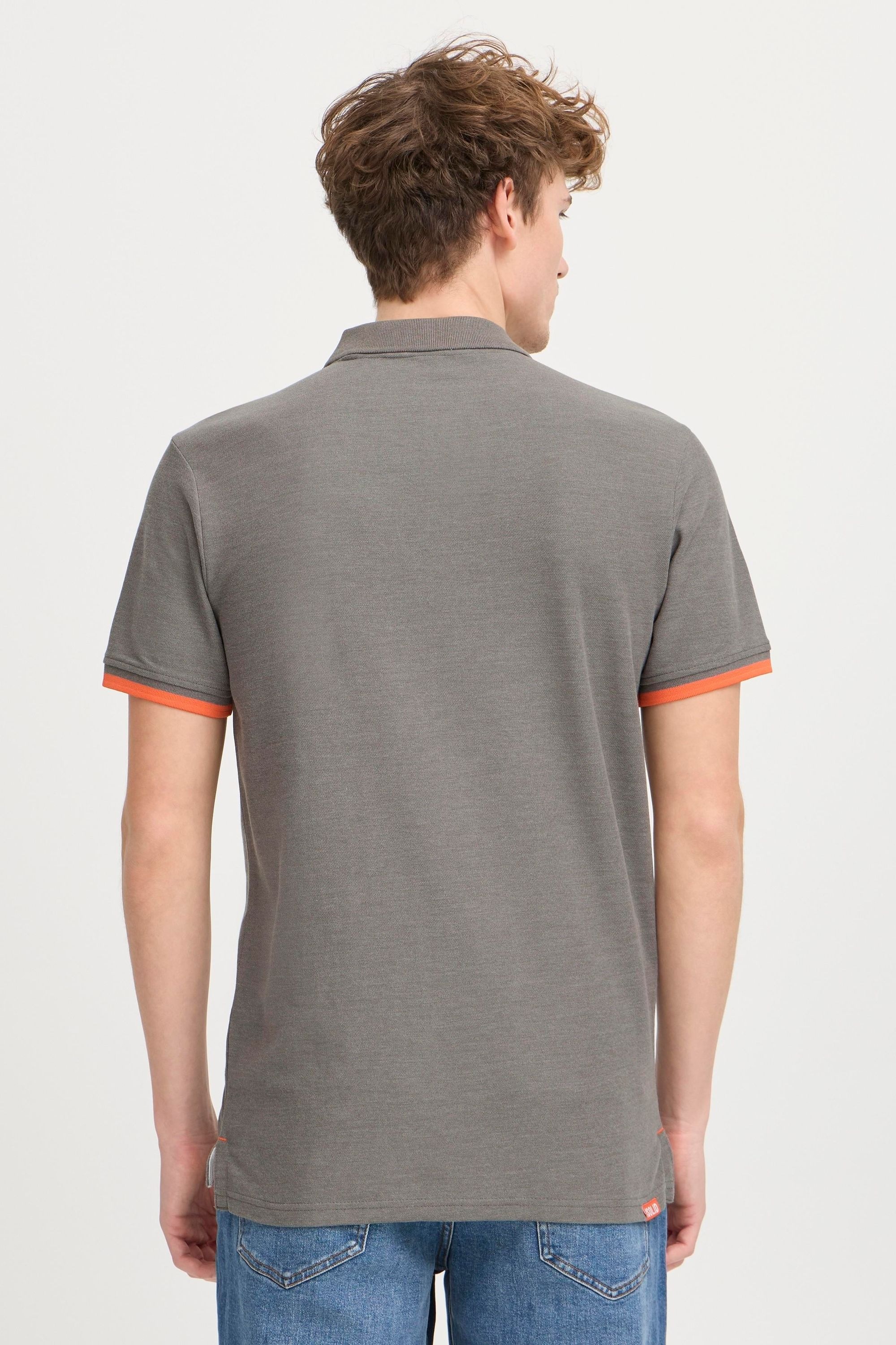 !solid Poloshirt SOLID "Poloshirt SDBenjaminPolo", Herren, Gr. M, grau (grau mel), Obermaterial: 60% Baumwolle CO. 40% Polyester PES., Shirts 3