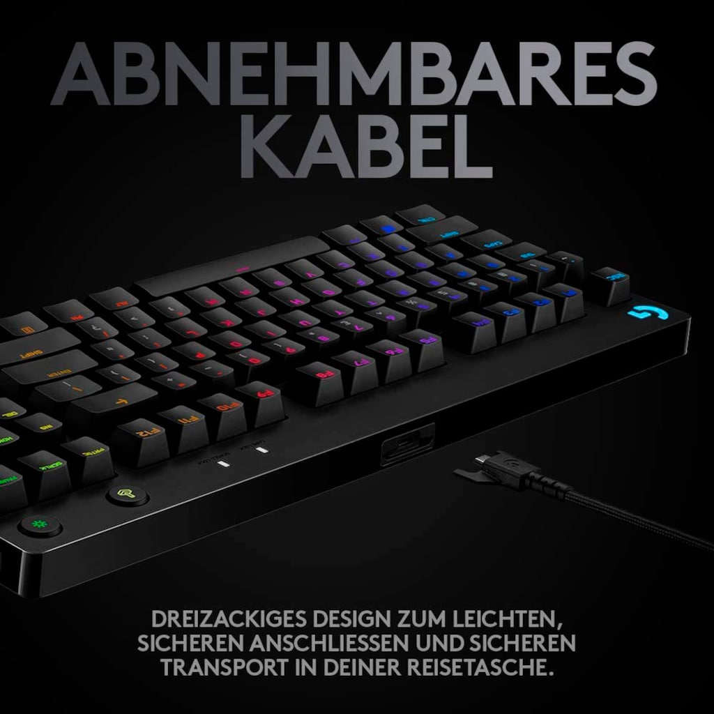 Logitech G Gaming-Tastatur »G PRO Mechanical Gaming Keyboard Clicky«, (Ziffernblock), Nummernblock