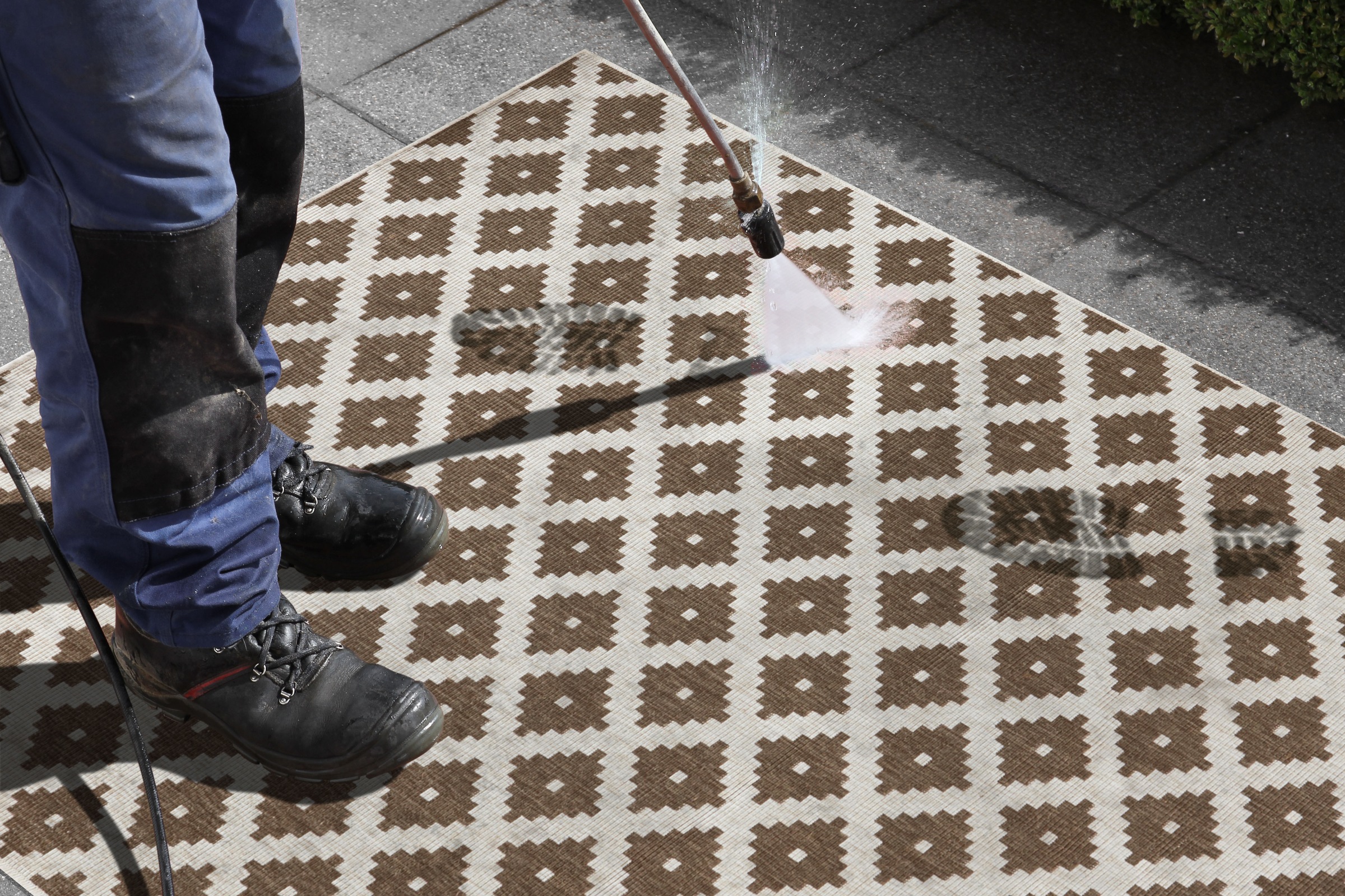 NORTHRUGS Läufer »Nizza«, rechteckig, 5 mm Höhe, In-& Outdoor, Wetterfest, Balkon, Garten, Wohnzimmer, Wasserfest