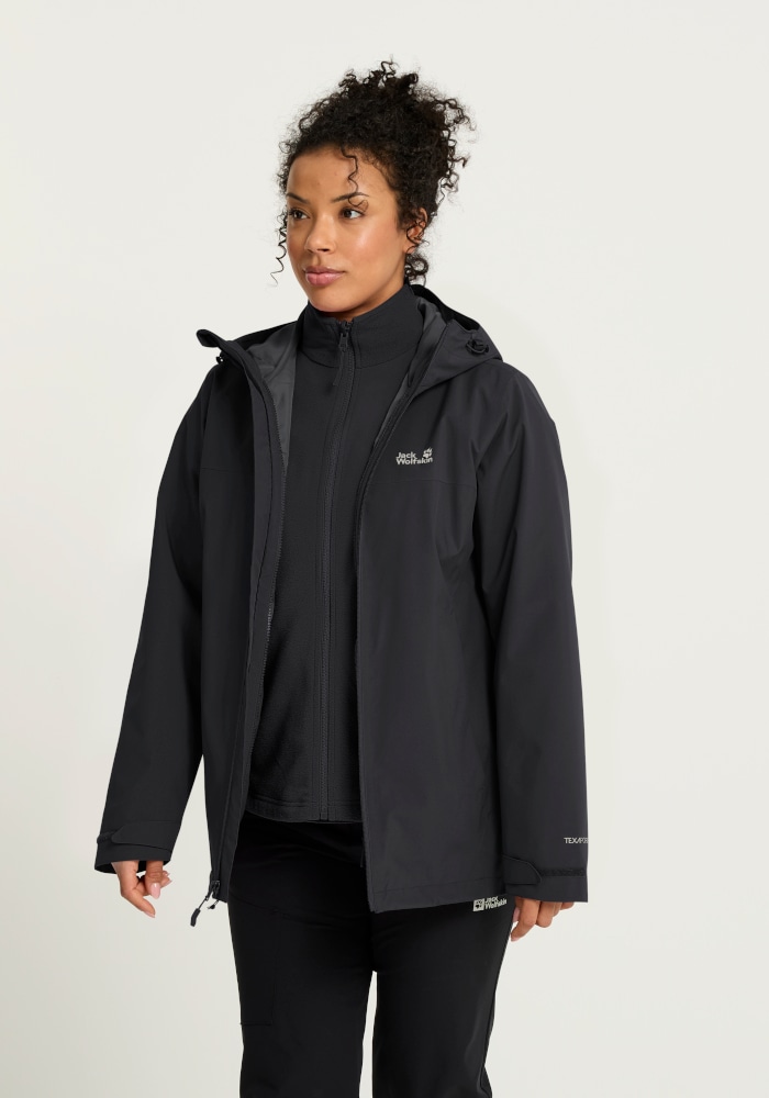 Jack Wolfskin 3-in-1-Funktionsjacke "MOONRISE 2 3IN1 JKT W" 3-in-1-Funktionsjacke, für Wandern und andere Outdoor-Aktivitäten