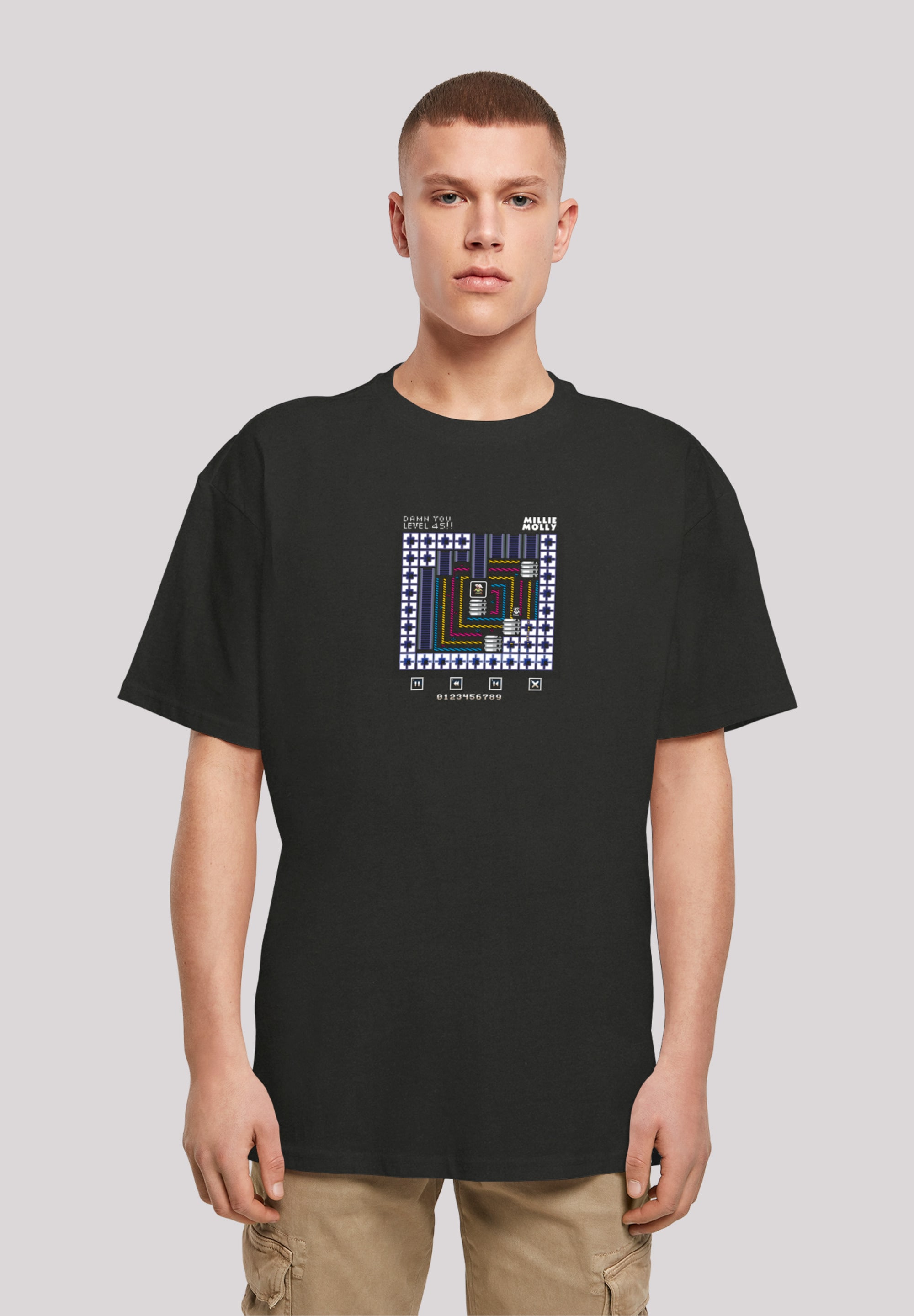 T-Shirt »Level 45 Millie Mollie C64 Retro Gaming«, Print