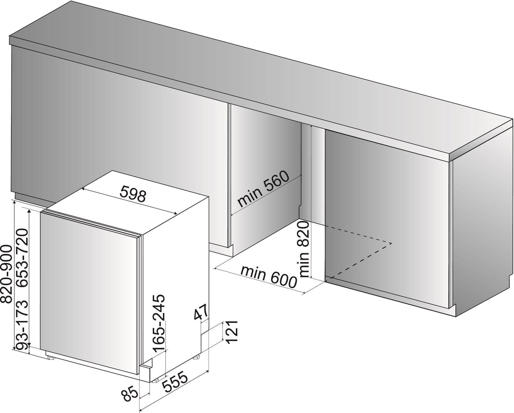 BAUKNECHT vollintegrierbarer Geschirrspüler »BIC3C26«, BIC 3C26 (2), 14 Maßgedecke