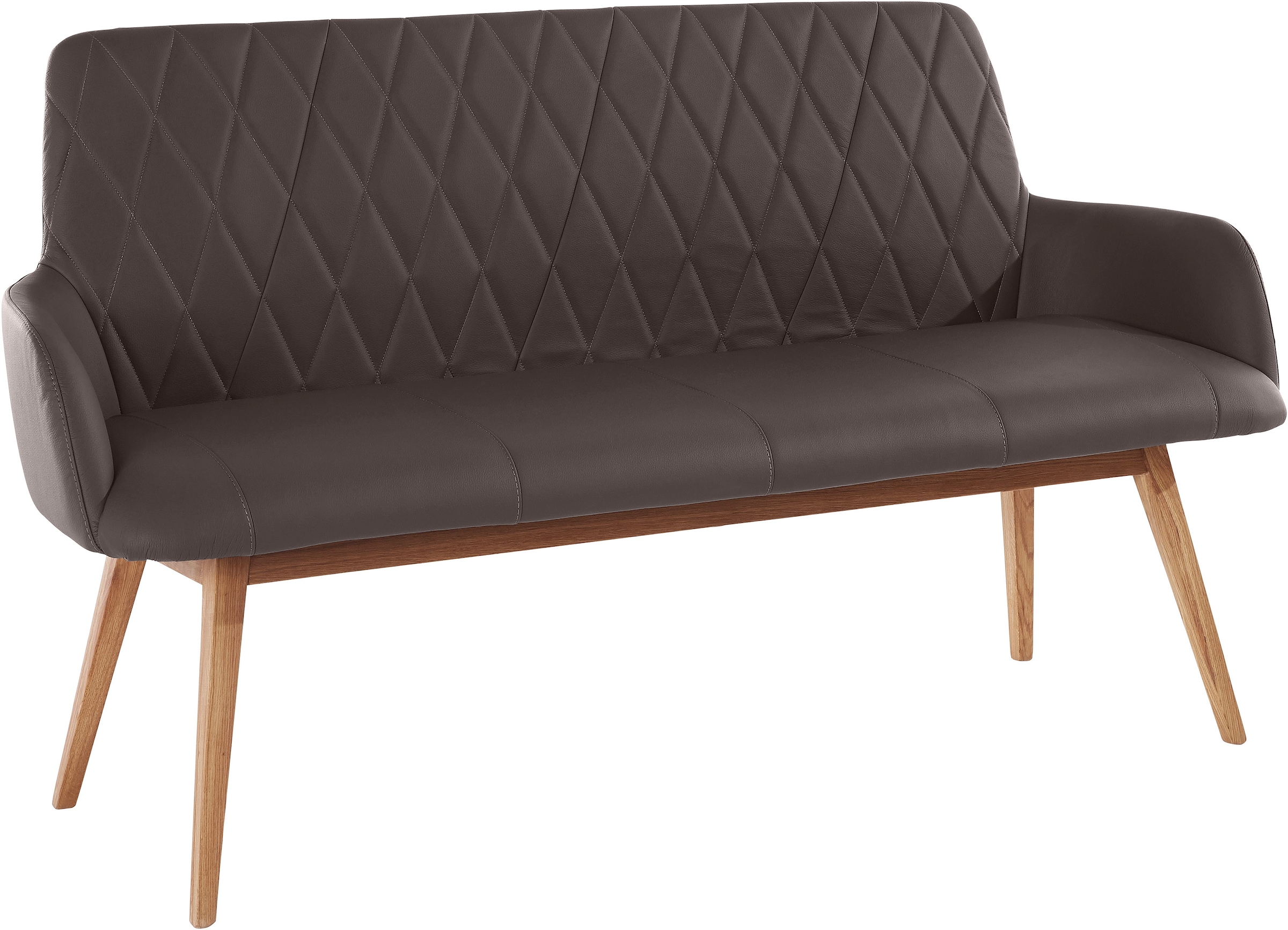 Sitzbank OTTO HOME "Brest", braun (braun, natur), B:160cm H:88cm T:60cm, Sitzbänke, Essbank Polsterbank Sitzbank, Schuhbank, Garderobenbank, Bank Breite 160 cm 2