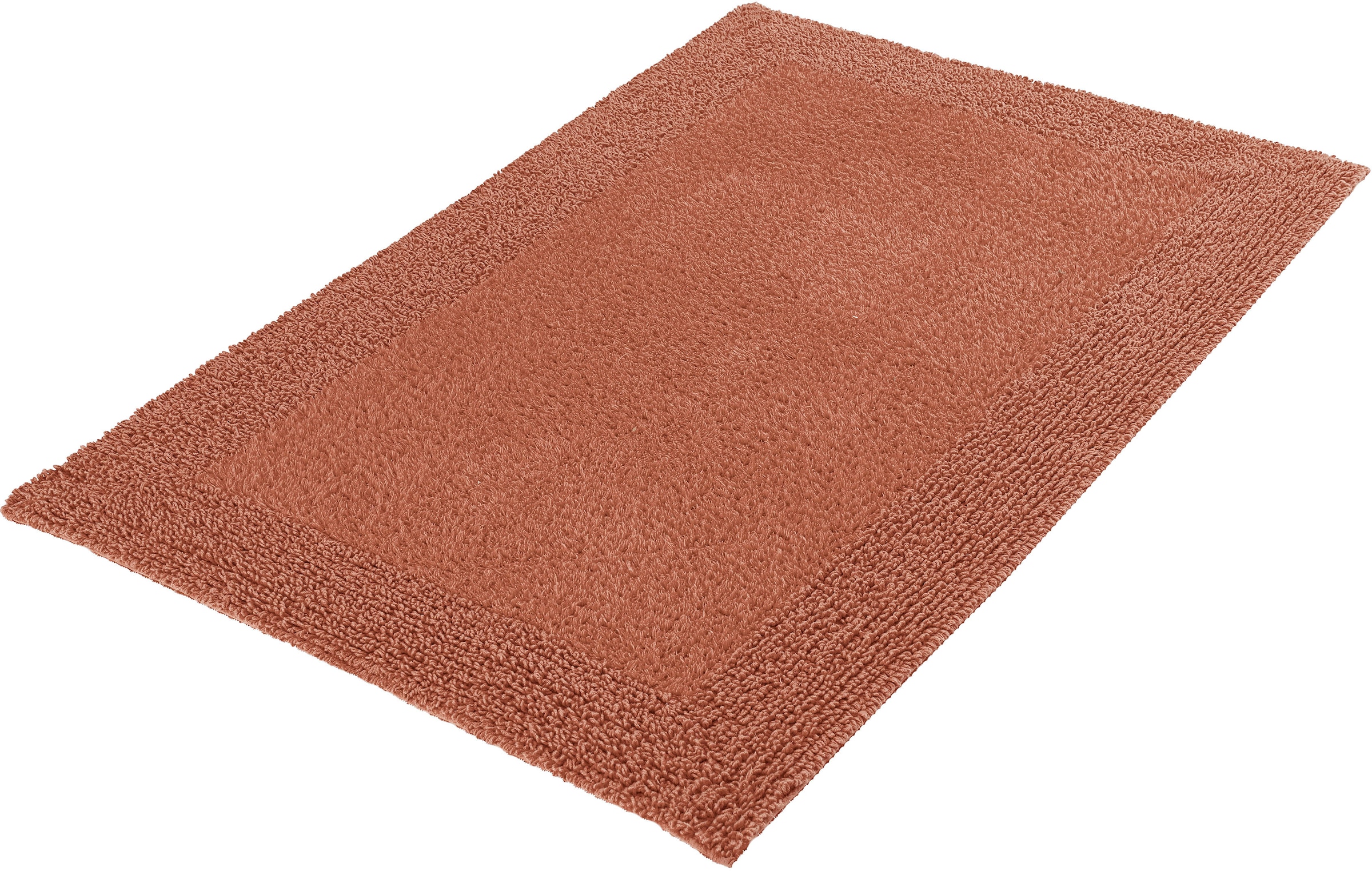 Kleine Wolke Badematte "Cotone, Badvorleger, Badezimmer Teppich" Höhe 17 mm beidseitig nutzbar fußbodenheizungsgeeignet Badteppich, Uni Farben, reine Baumwolle, waschbar