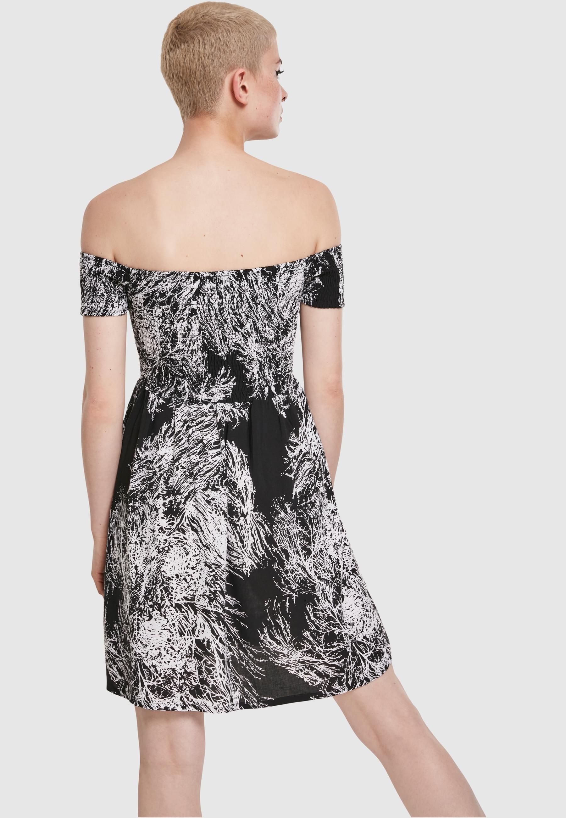URBAN CLASSICS Shirtkleid »Urban Classics Damen Ladies Smoked Off Shoulder Dress«, (1 tlg.)