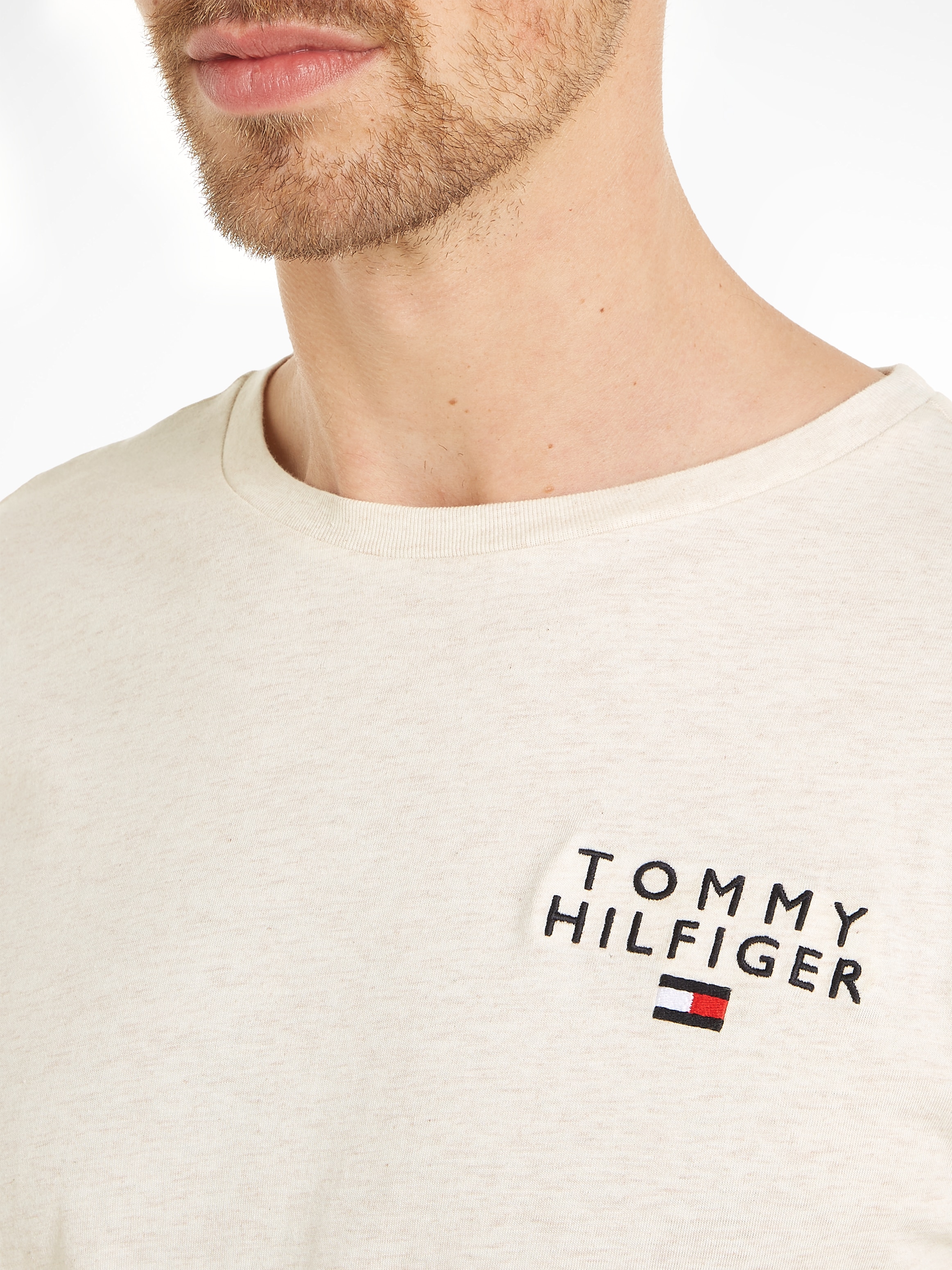 Tommy Hilfiger Underwear Pyjama »LS JERSEY PJ SET«, (Set, 2 tlg., 2er), mit Logo auf der Brust