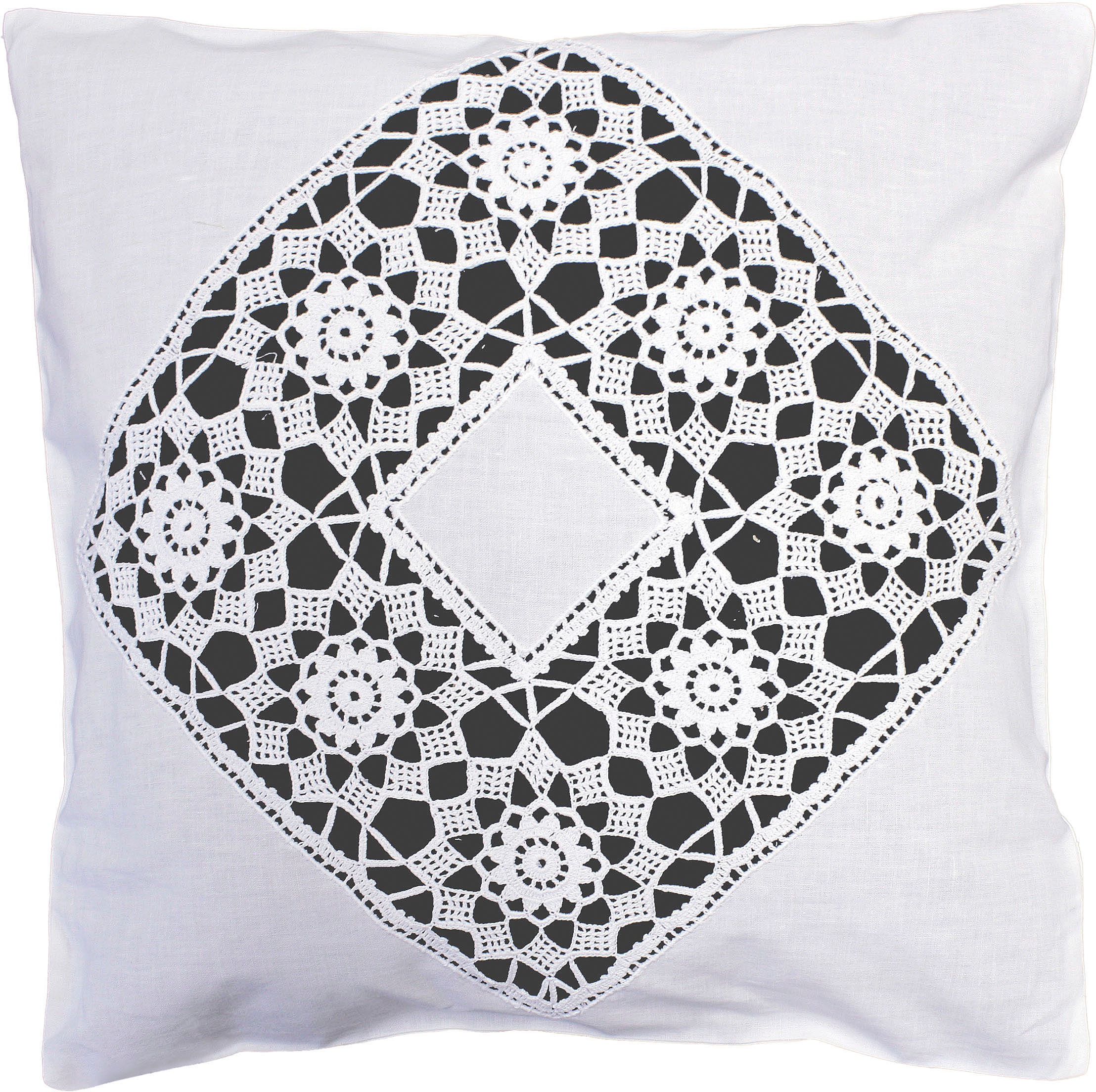 HOSSNER - ART OF HOME DECO Dekokissen »Dufour« Häkelspitze - ECHT...
