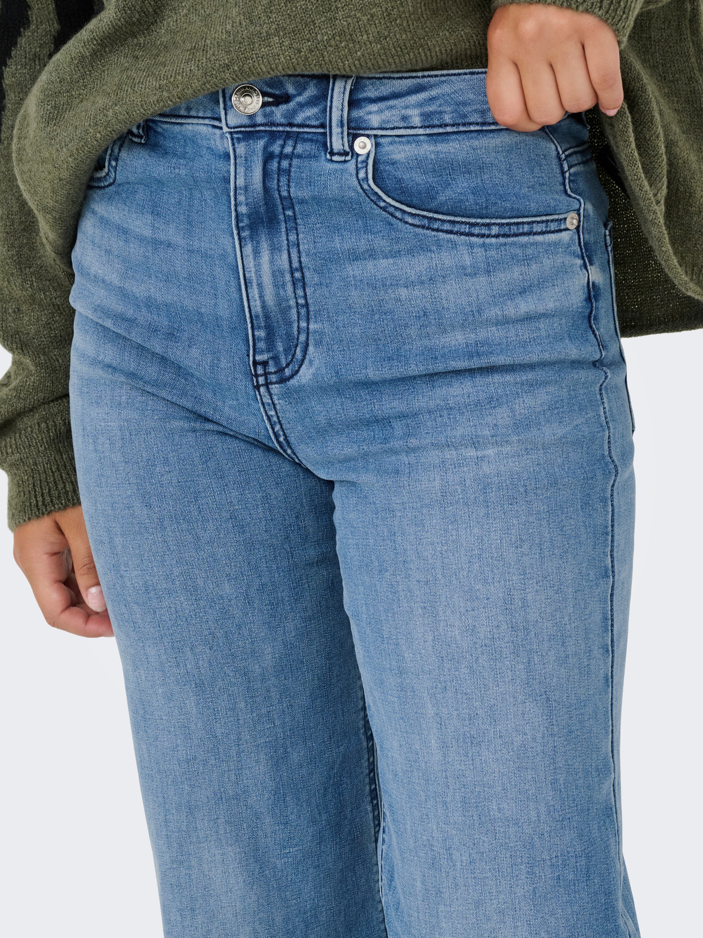 ONLY High-waist-Jeans "ONLJUICY-WAUW HW WIDE DNM GUA113 NOOS" günstig online kaufen
