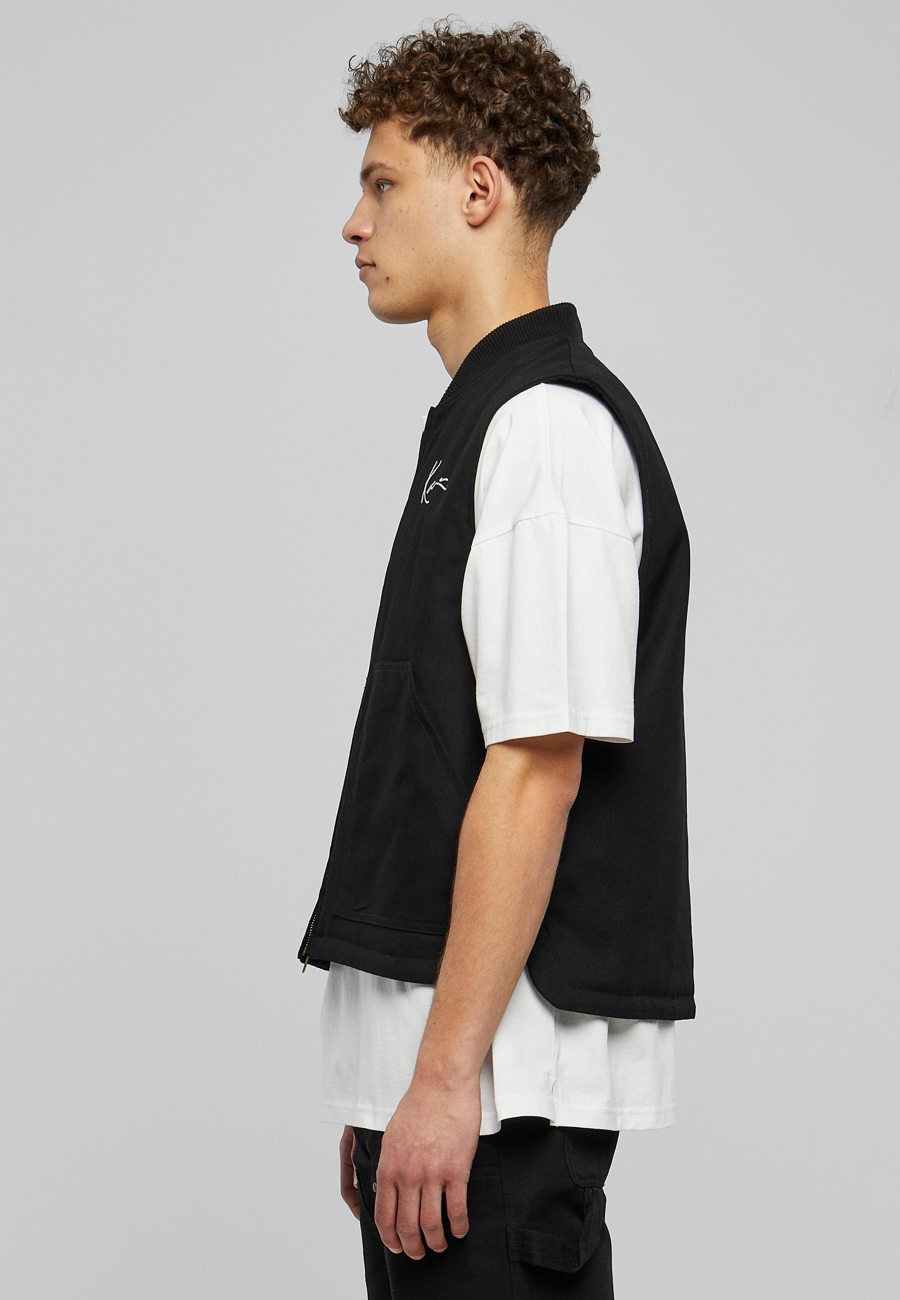 Karl Kani Steppweste »Karl Kani Herren KM231-044-3 KK Chest Signature Vest black«, (1 tlg.)