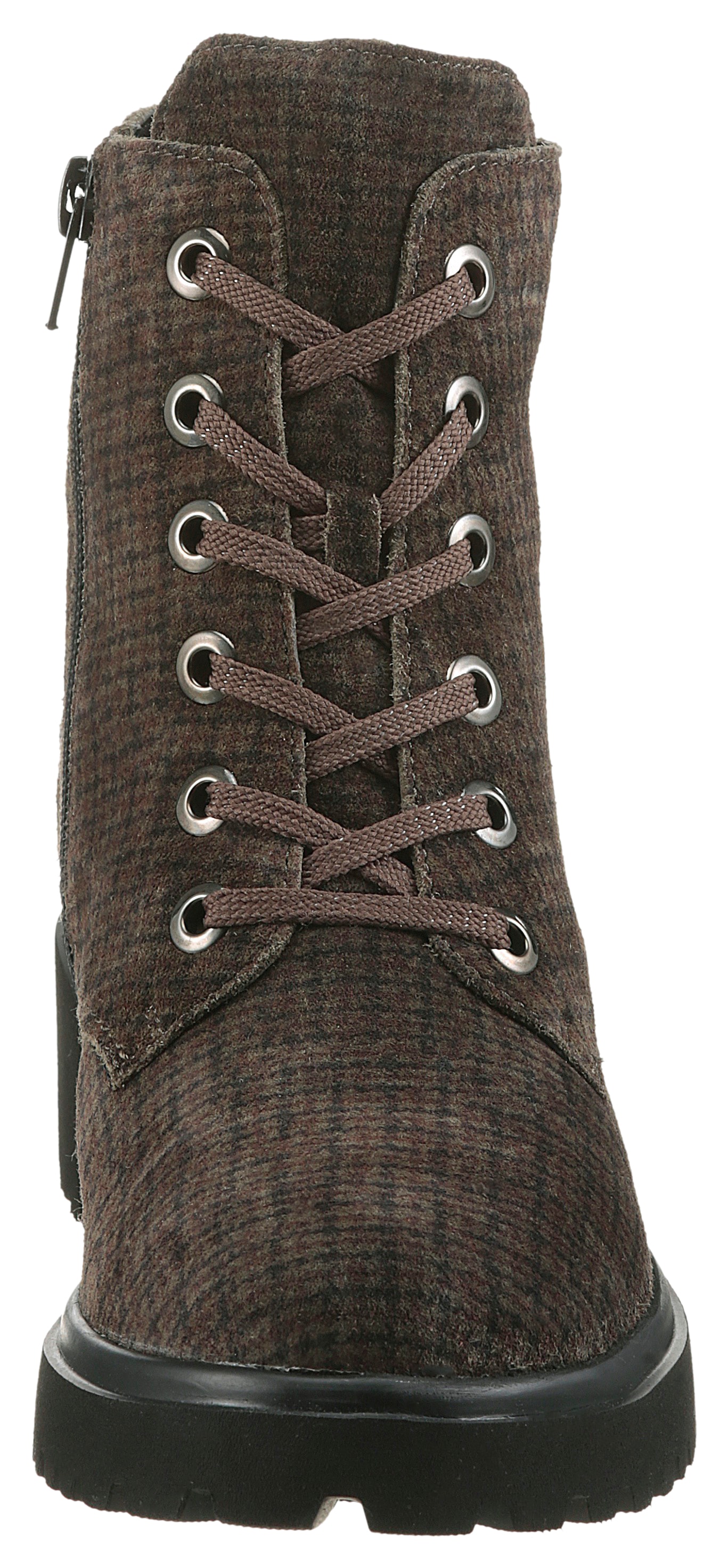 Waldläufer Schnürstiefelette »H-LUISE«, Schnürboots, Profilsohle, Blockabsatz, in Komfortweite H (= sehr weit)