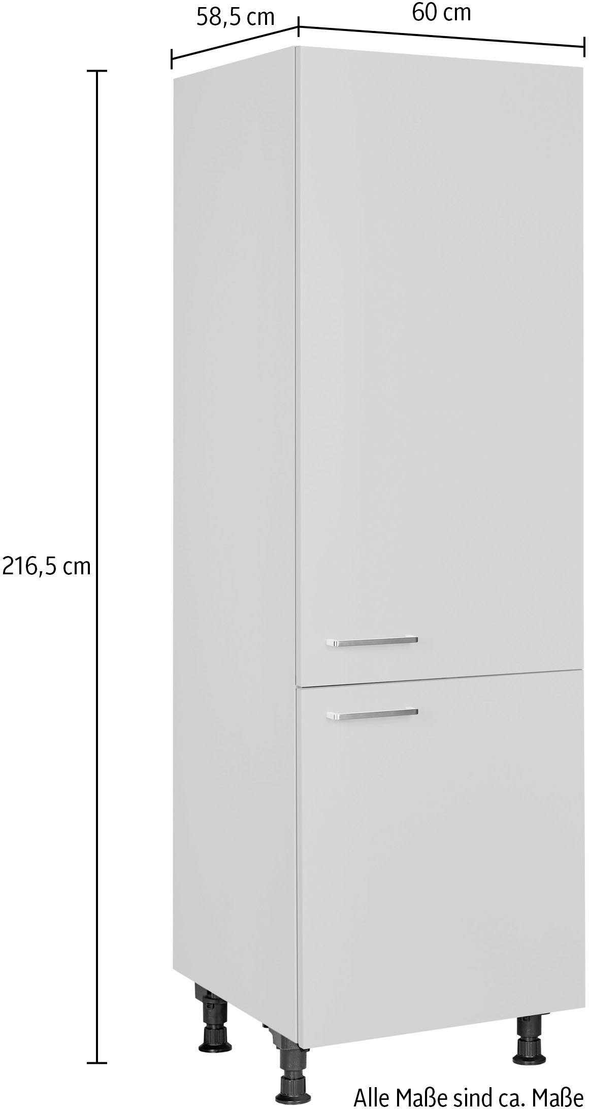 nobilia® Kühlmodul »"Touch", für ein Kühl- und Gefrierschrank, Ausrichtung wählbar«, vormontiert, Ausrichtung wählbar, Breite/Höhe: 60/216,6 cm