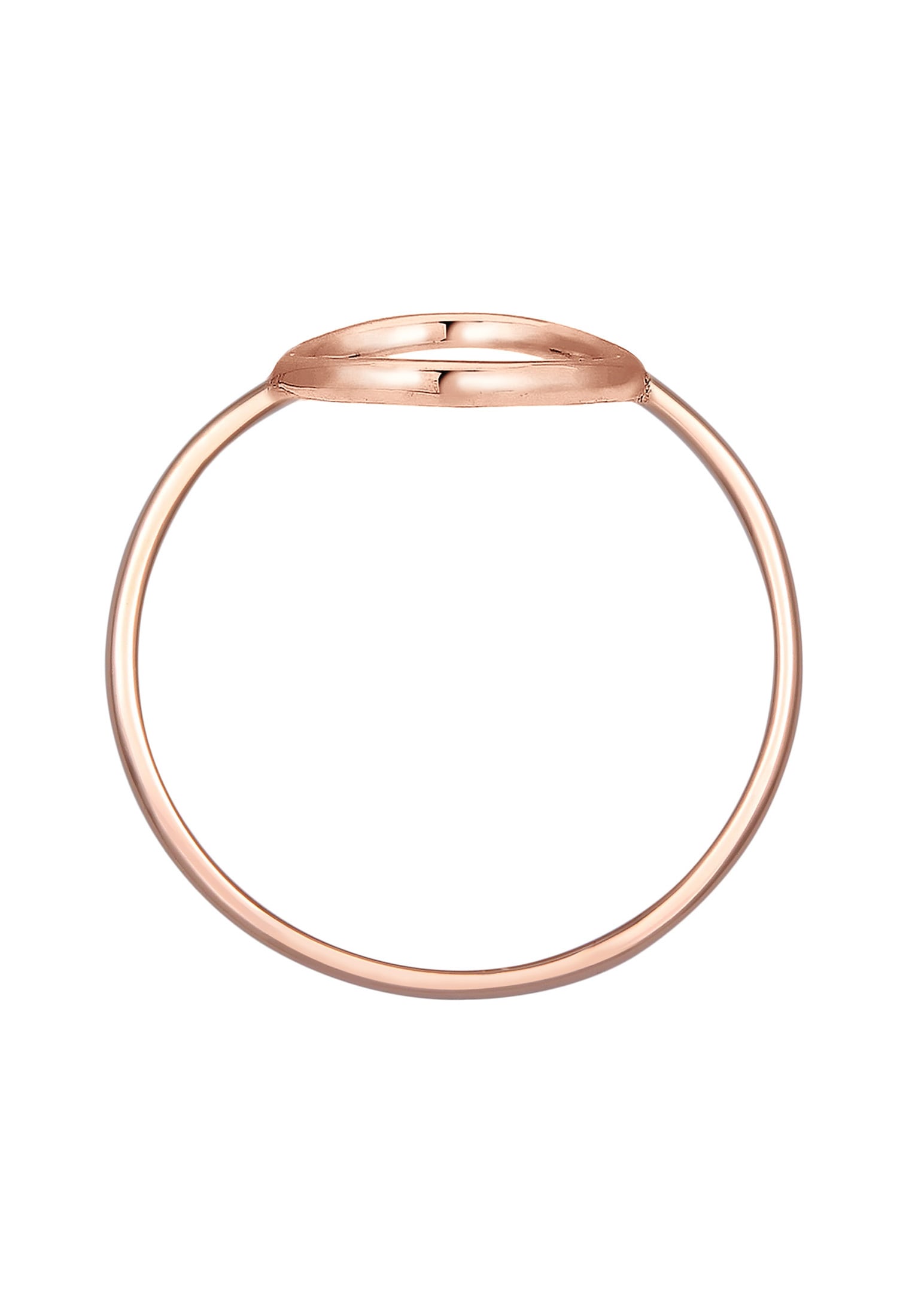 Elli Premium Fingerring »Kreis Geo Design Stacking Basic Trend 750 Roségold«