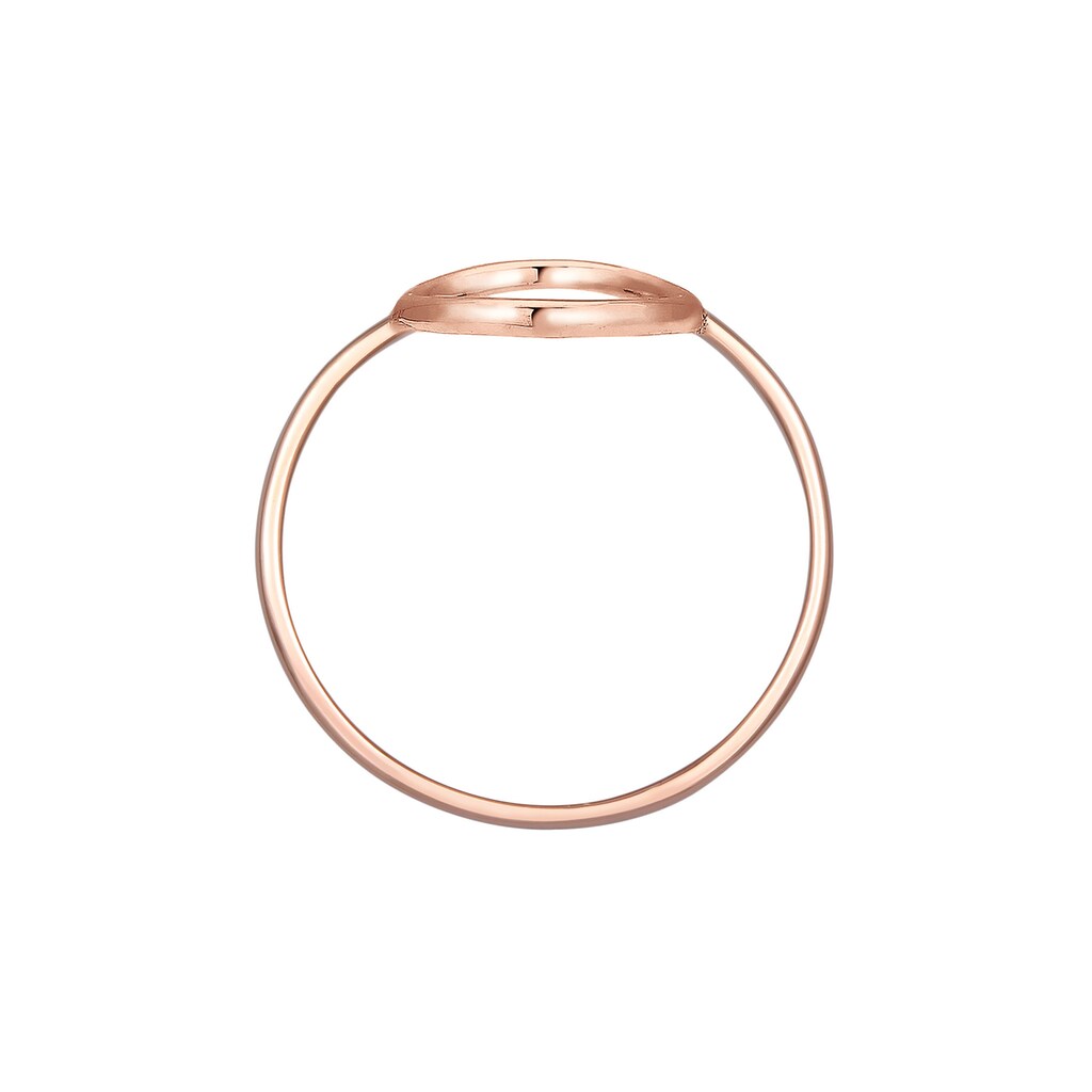 Elli Premium Fingerring »Kreis Geo Design Stacking Basic Trend 750 Roségold«