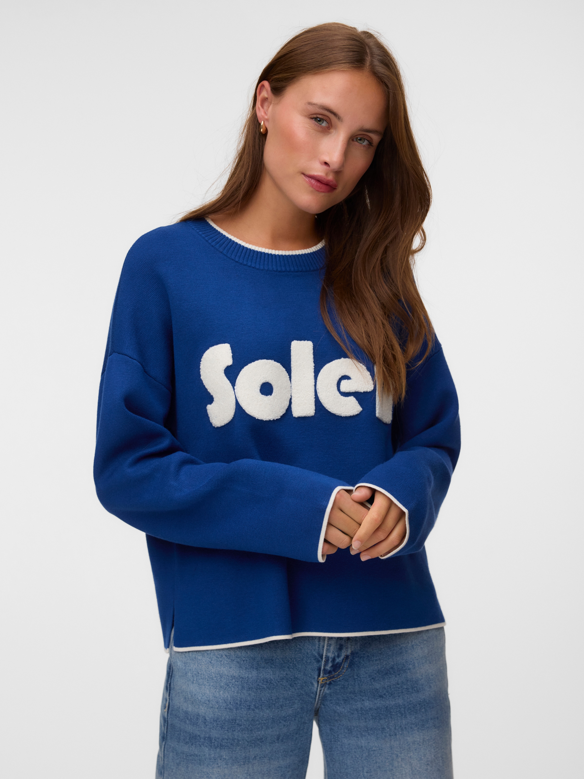 Vero Moda Strickpullover "VMWILLOW FULLNEEDLE LS O-NECK PULLOVER" Viskosemischung, regular fit