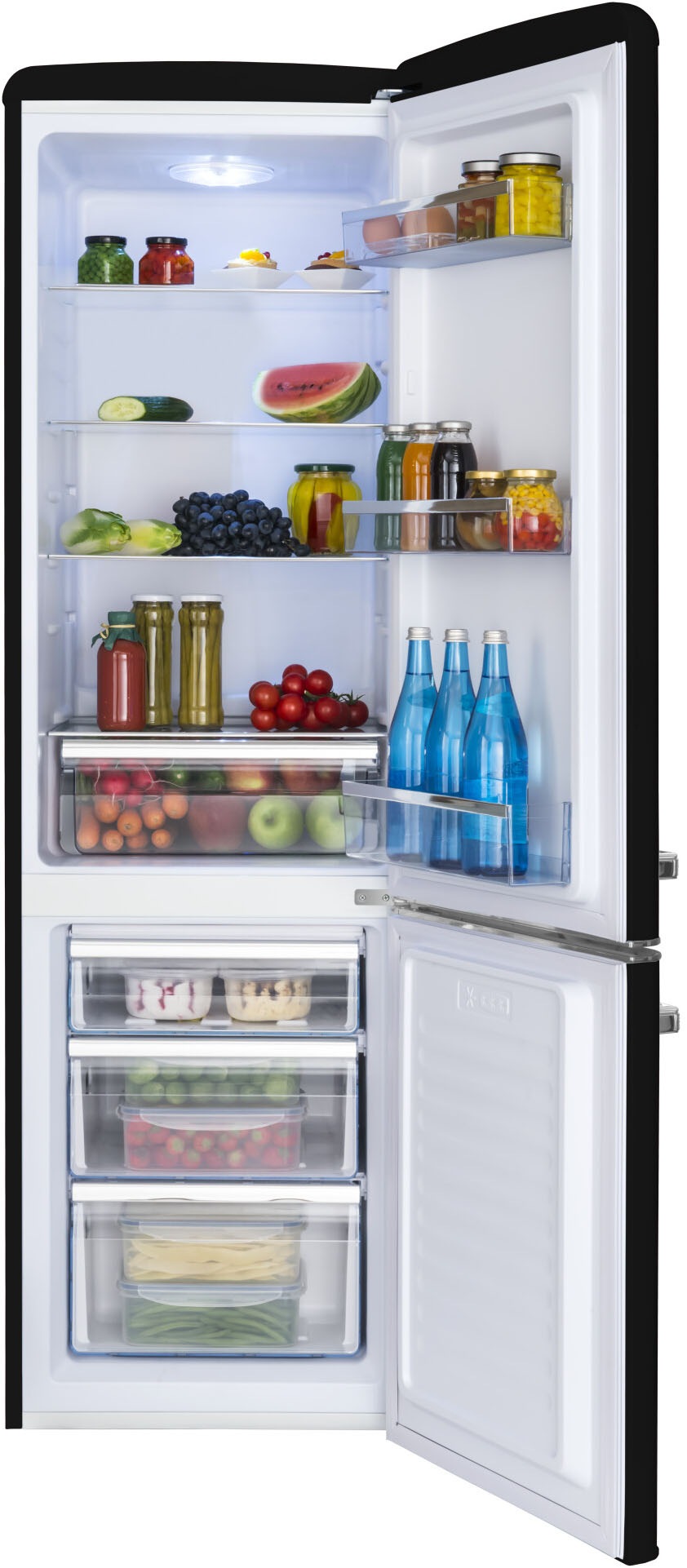 Amica Kühl-/Gefrierkombination "KGCR 387 101 MS" 181 cm hoch 55 cm breit günstig online kaufen