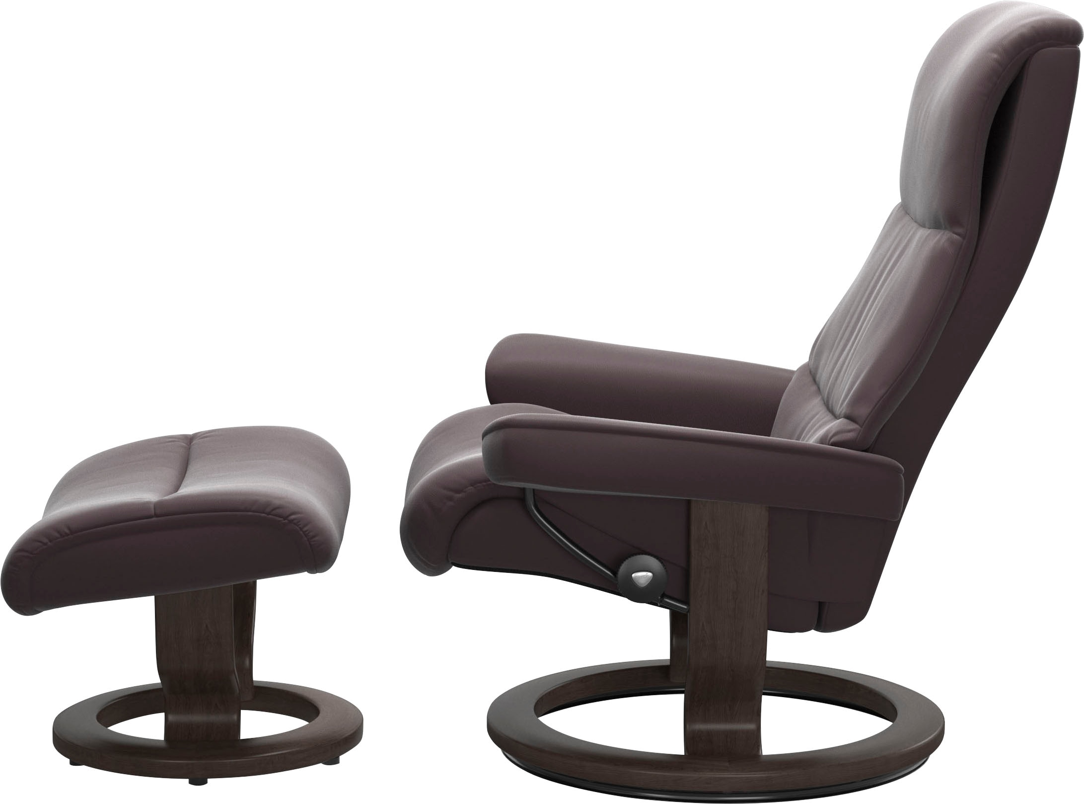 Stressless® Relaxsessel »View«, (Set, Relaxsessel mit Hocker), mit Classic Base, Größe S,Gestell Wenge