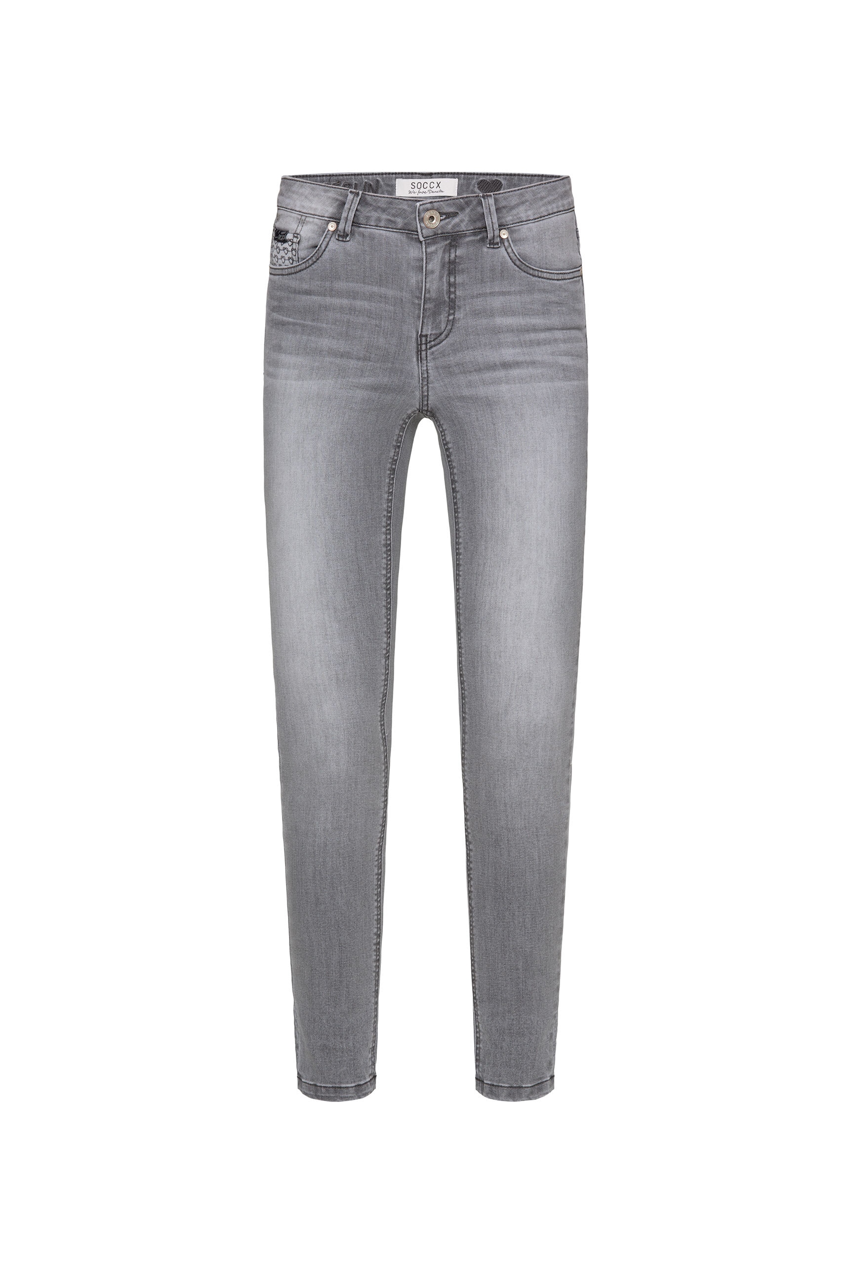 SOCCX Slim-fit-Jeans, mit Turn-Up Saum