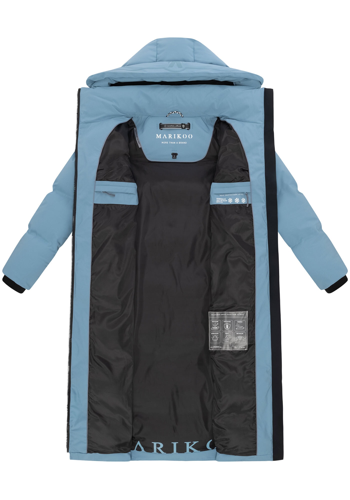 Marikoo Winterjacke »Tikoraa«, mit geschweißten Nähten und luxuriöser Kapuze