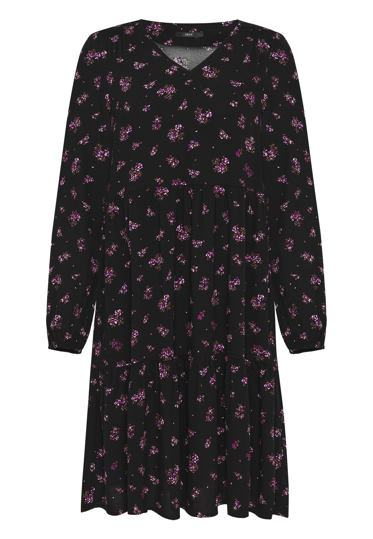 Zero Sommerkleid »Damen mit Blumen« drapiert / gerafft