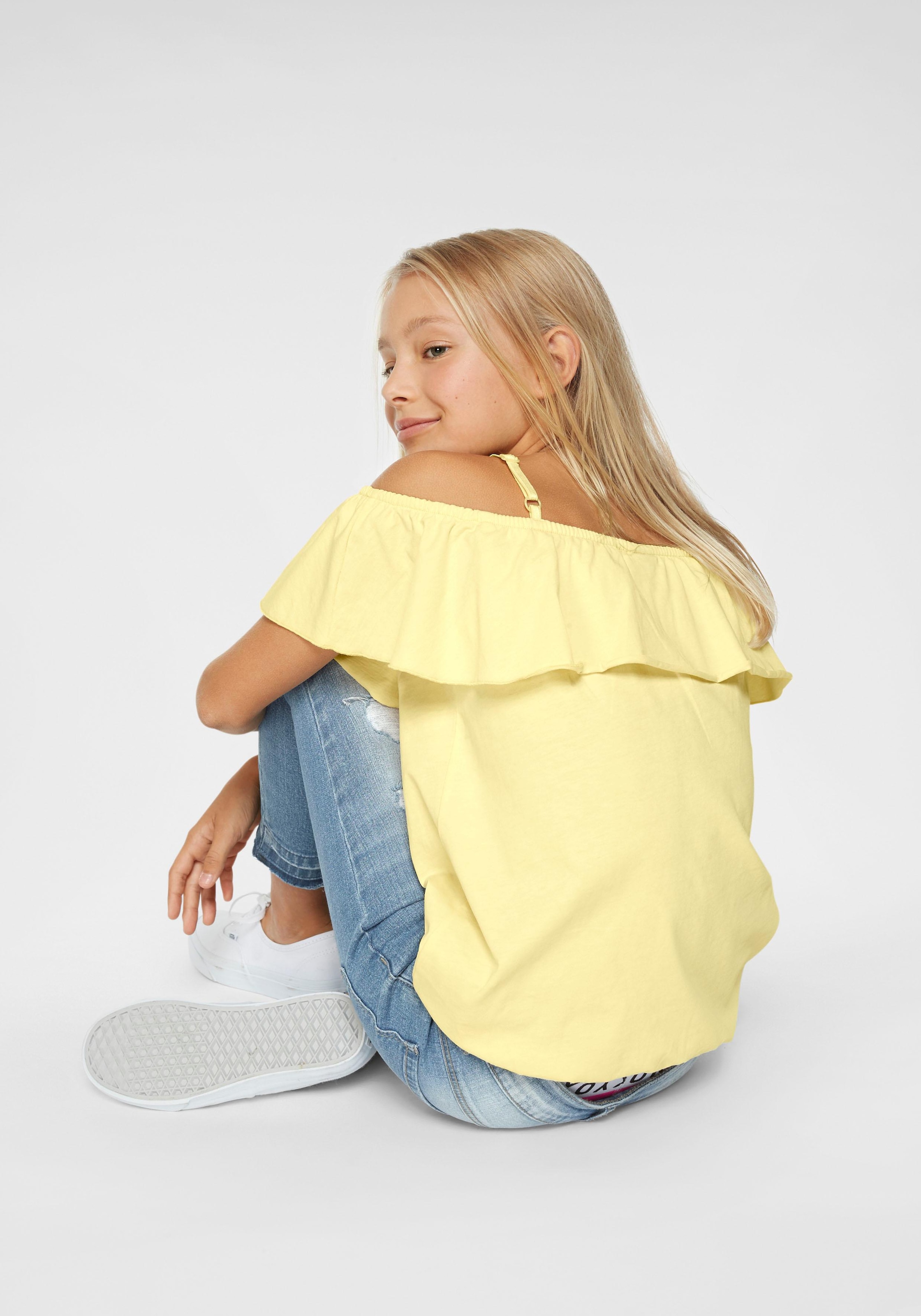 KIDSWORLD Carmenshirt, mit weitem Carmenausschnitt