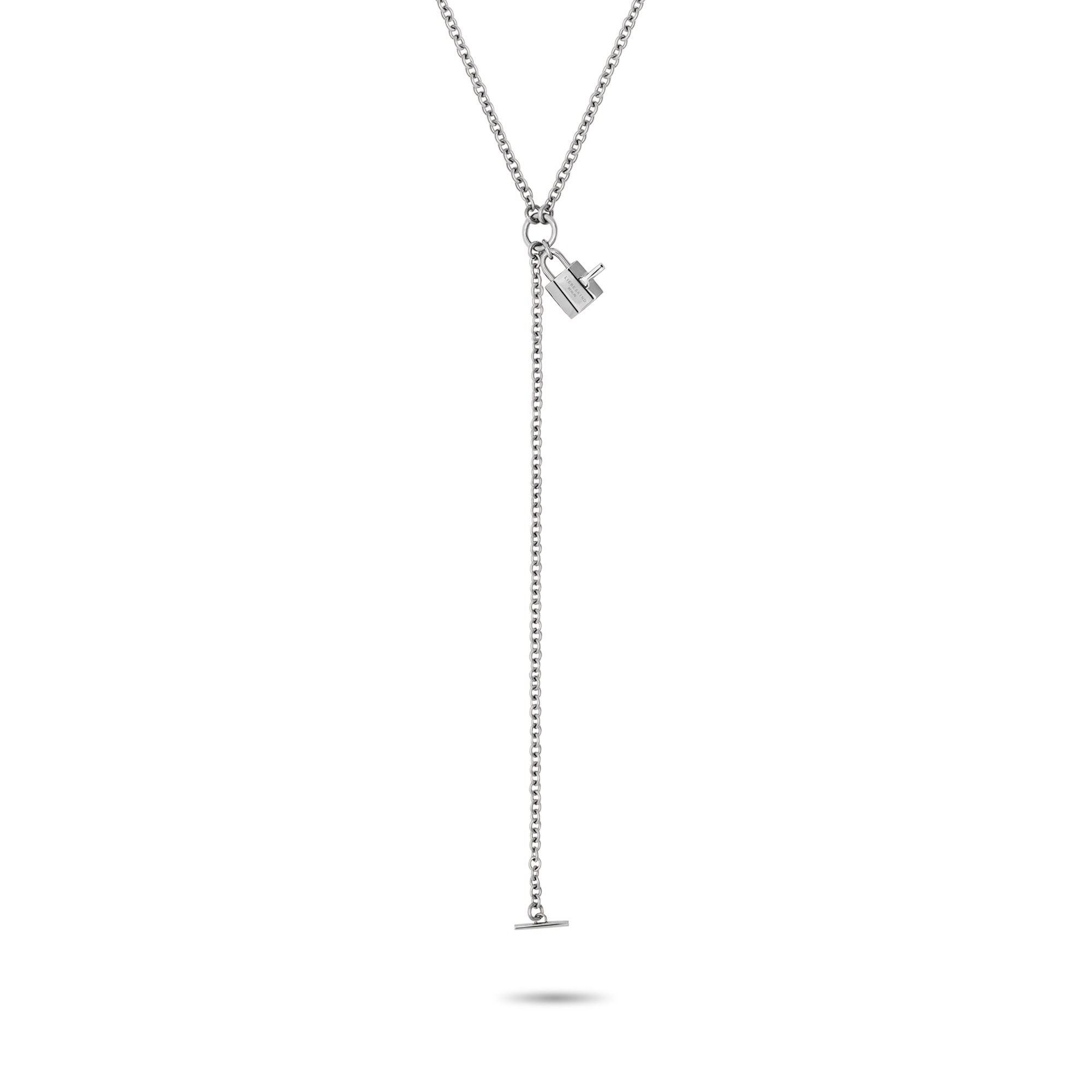 Damen Y-Kette "Schmuck Geschenk Edelstahl Halskette The Love Bond", Edelstahl, L: 43 B: 2mm, silber, LIEBESKIND BERLIN, Edelstahl, B:2mm, Halsketten