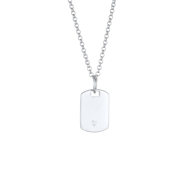 Kuzzoi Kette mit Anhänger »Herren Dog Tag Military Platte Brushed 925 Silber«  ▷ kaufen | BAUR