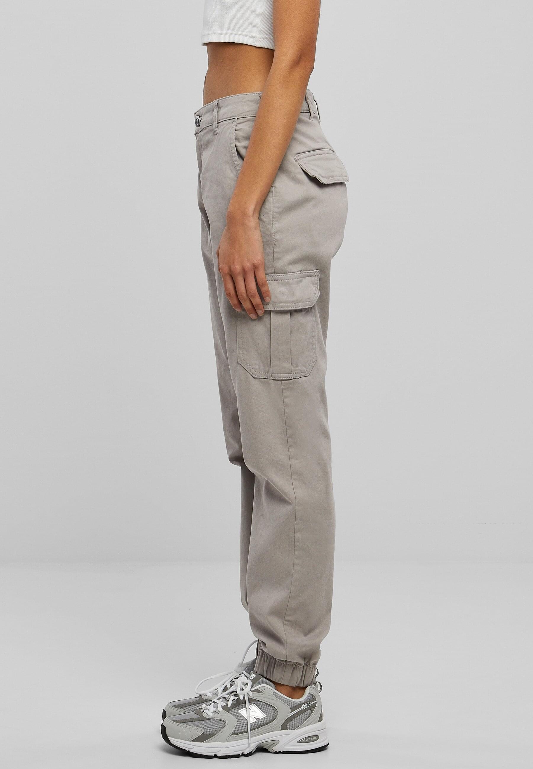 URBAN CLASSICS Cargohose »Urban Classics Damen Ladies High Waist Cargo Pants«, (1 tlg.)