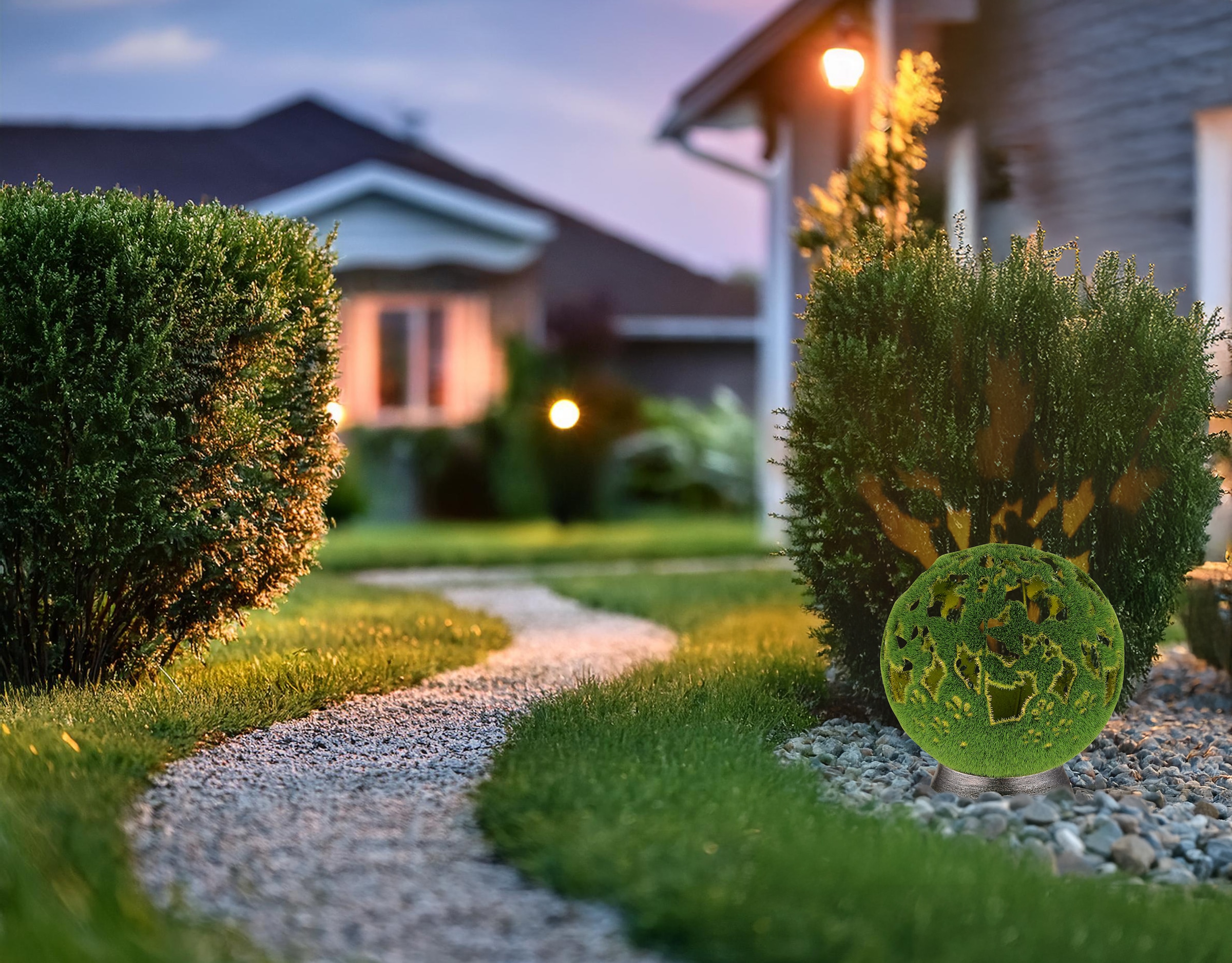 GLOBO LIGHTING LED Solarleuchte »SOLARLEUCHTE METALL SILBERGRAU, 1XLED« LED-Modul 1 Stk. Warmweiß Solar Garten Terrasse Außenbeleuchtung Dekoleuchten