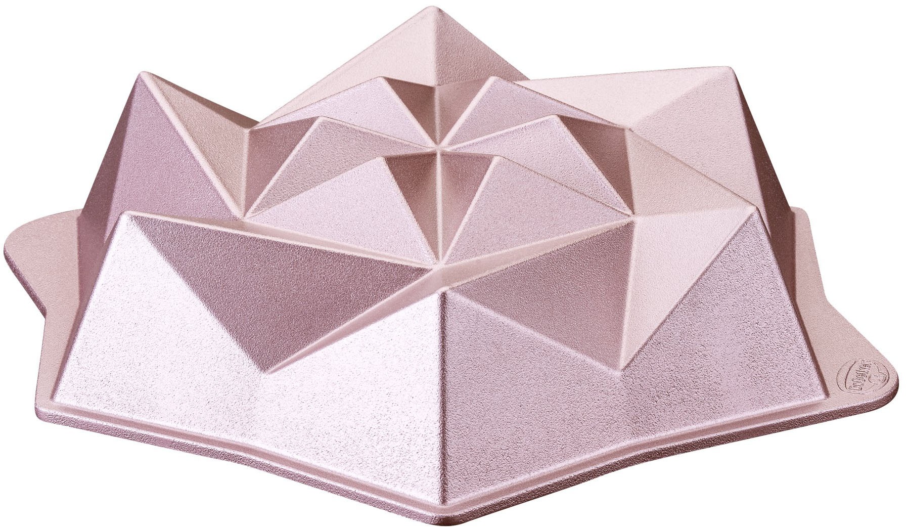 Dr. Oetker Backform »Origami«, (1 St.), Rundform Origami – Gugelhupfform, Backform aus Aluminiumguss, +230 °C